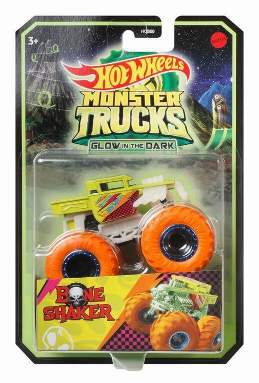 Personalized Gift Miniature Toy Hot Wheels Monster Trucks Glow in the Dark Truck - Assortment
