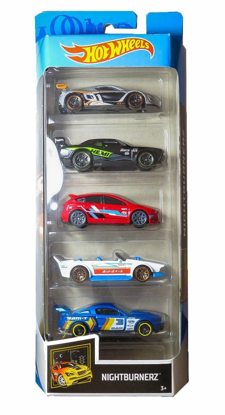 Hobbyist Community Multi Pack Hot Wheels Nightburnerz Set of 5 Diecast Cars