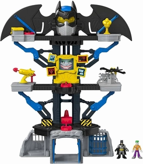Imaginext DC Super Friends Transforming Batcave Playset Tiny System Fantastic Designer