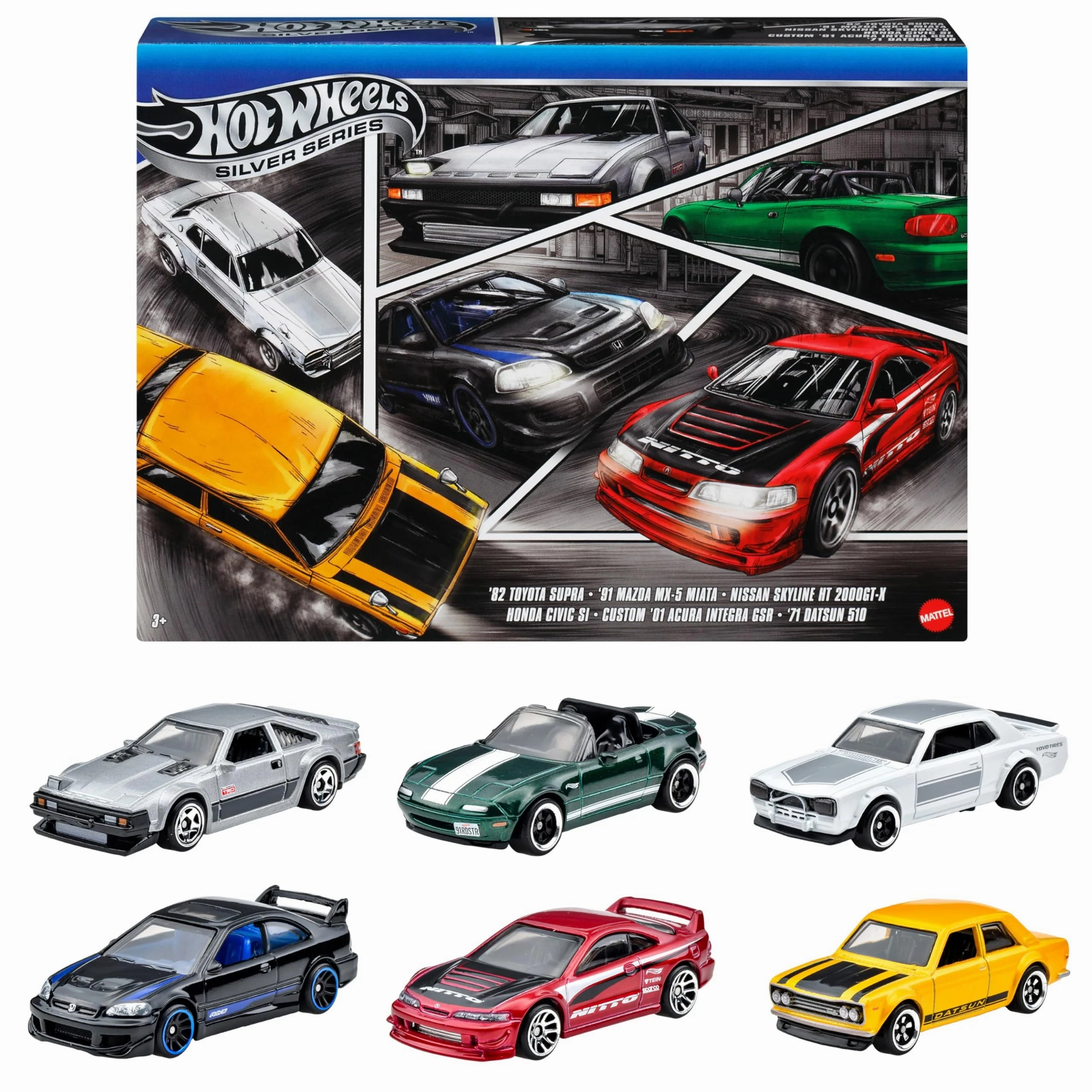 Hot Wheels Streets of Japan - 6 Cars Multipack Adult Collectible Themed Decor