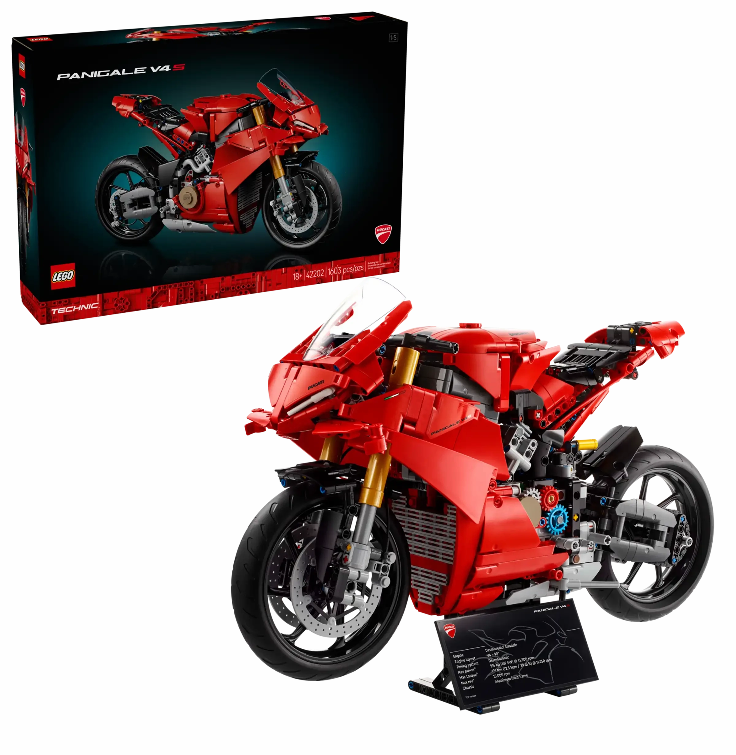 LEGO TECHNIC 42202 Ducati Panigale V4 S Motorcycle Blog Feature Fireplace Mantel