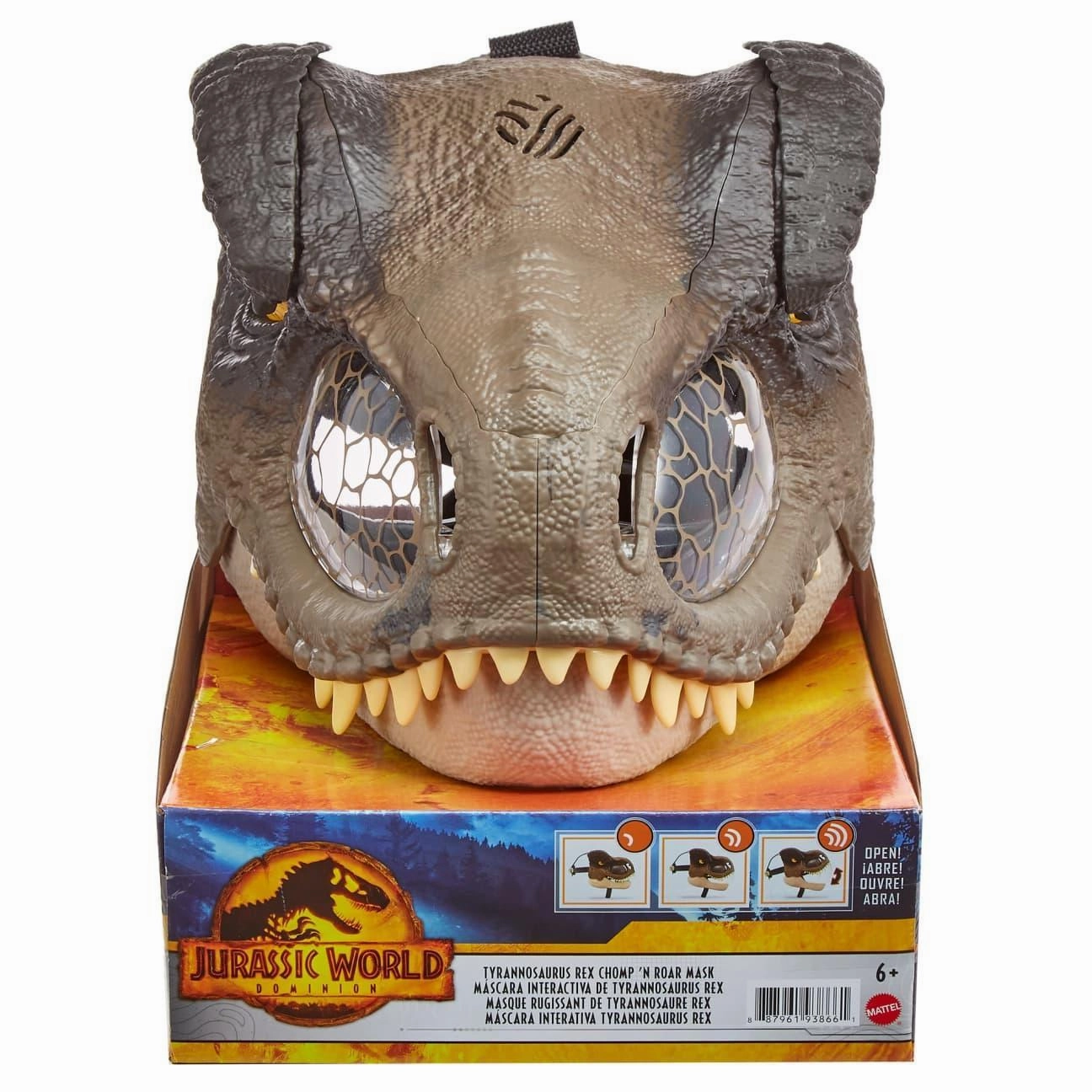 Valuable Collectible Press Worthy Jurassic World Tyrannosaurus Rex Chomp 'N Roar Mask