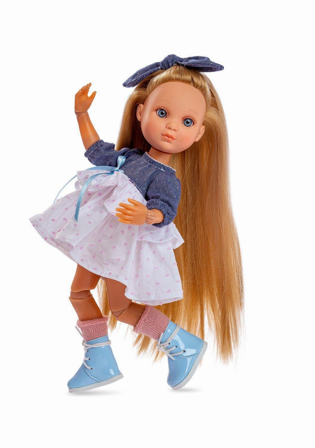 Berjuan Doll 5821 - 35cm Luxury Dolls - Eva Articulated With Gray And White Dress Variant Cover