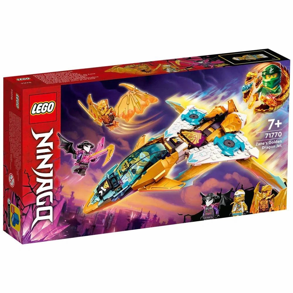 LEGO NINJAGO 71770 Zane's Golden Dragon Jet Plane Toy Set Therapeutic Hobby