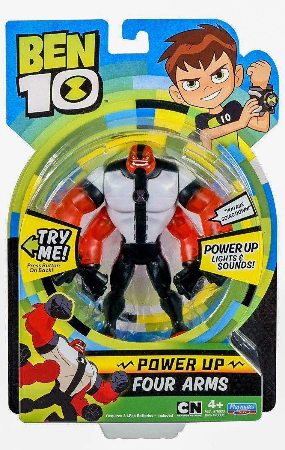 Shape Designer Ben 10 Deluxe Power Up Four Arms Action Figure Light & Sounds