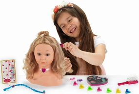 Vintage Collectible Klein 5236 Princess Coralie Make-up and Hairstyling Head "Little Sophia", medium