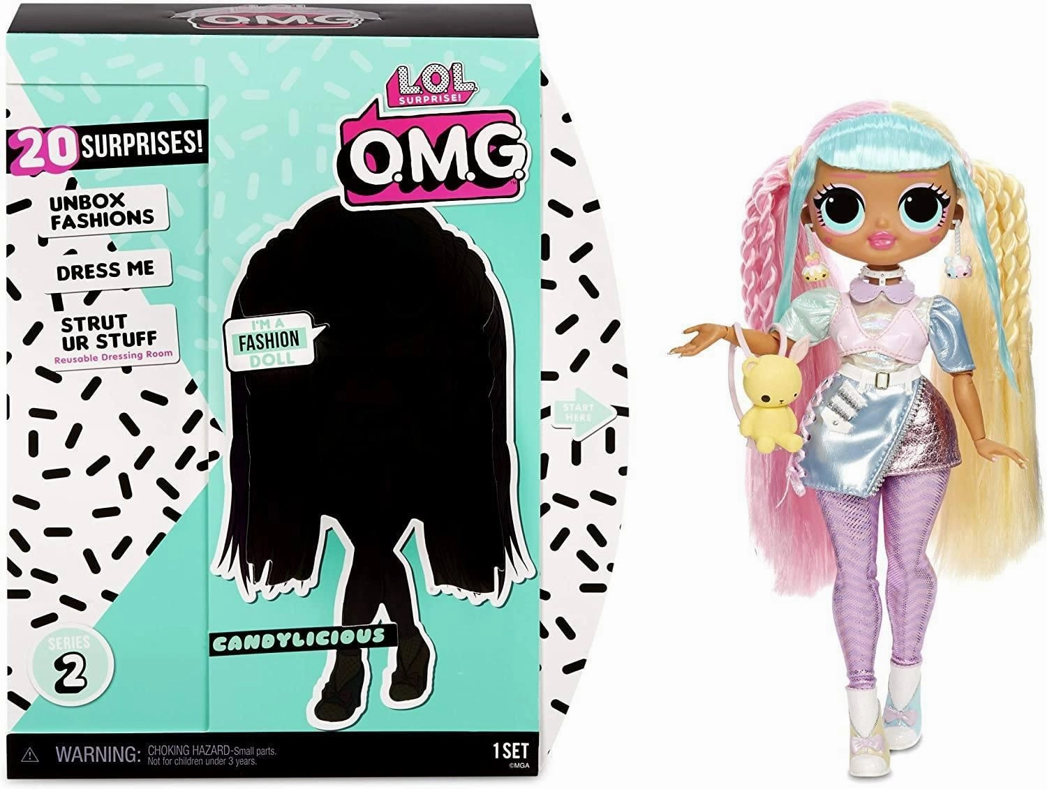L.O.L. Surprise! O.M.G. Candylicious Fashion Doll with 20 Surprises Collectible Statue