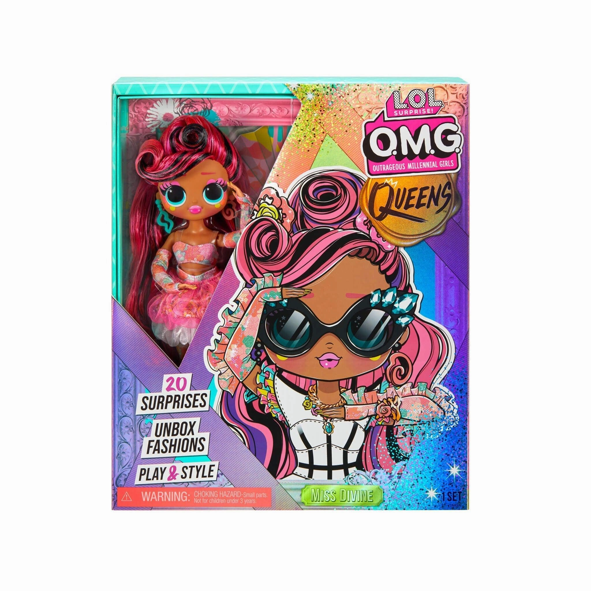 Missing Piece Art Toy L.O.L Surprise! OMG Queens Miss Divine Fashion Doll with 20 Surprises