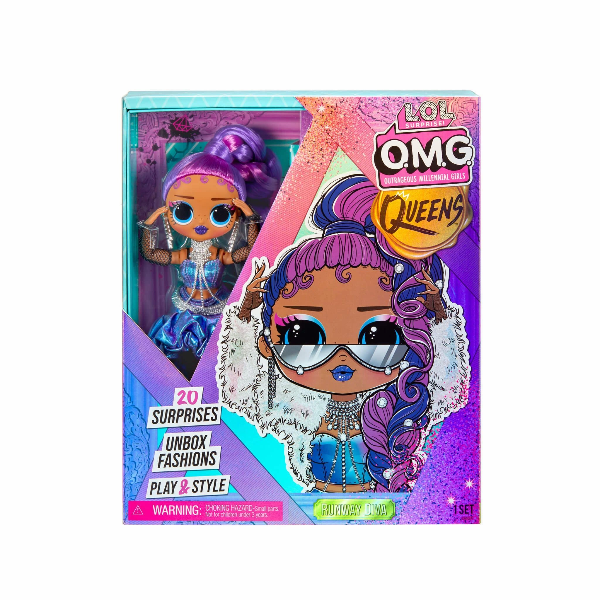 L.O.L Surprise! OMG Queens Runway Diva Fashion Doll with 20 Surprises Superhero Toy Handicraft Item