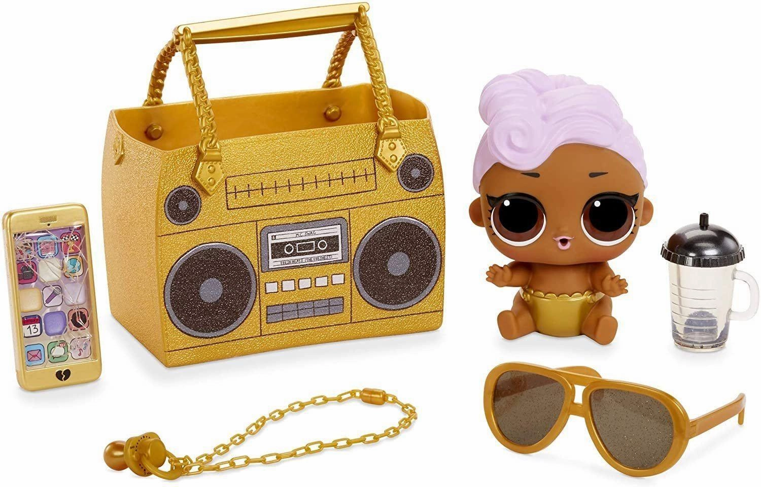 L.O.L. Surprise! Ooh La Baby Surprise Lil D.J. with Purse & Makeup Surprises Battle Stance