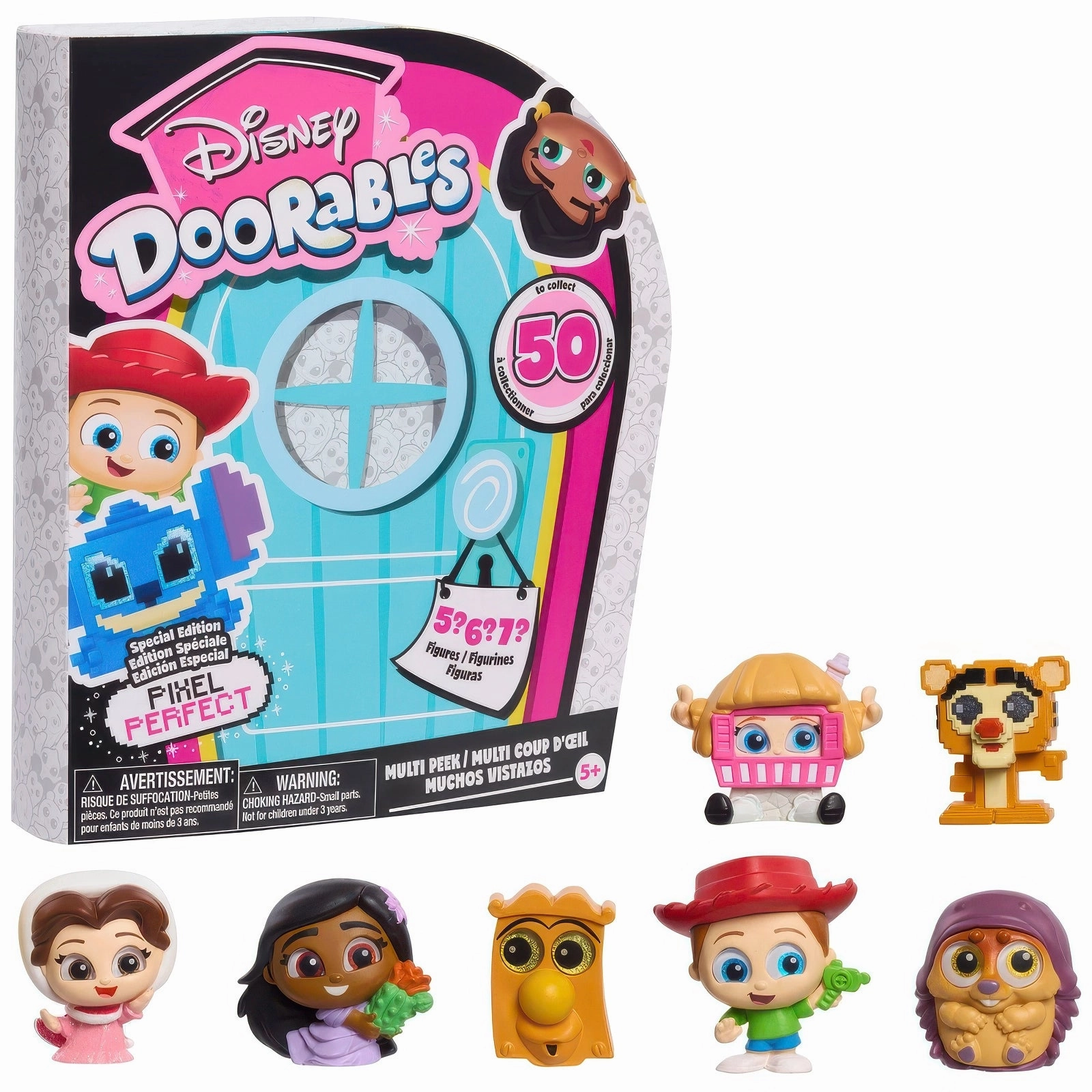 Disney Doorables Pixel Perfect Multi Peek Mini Figures Pack Tool Accessory