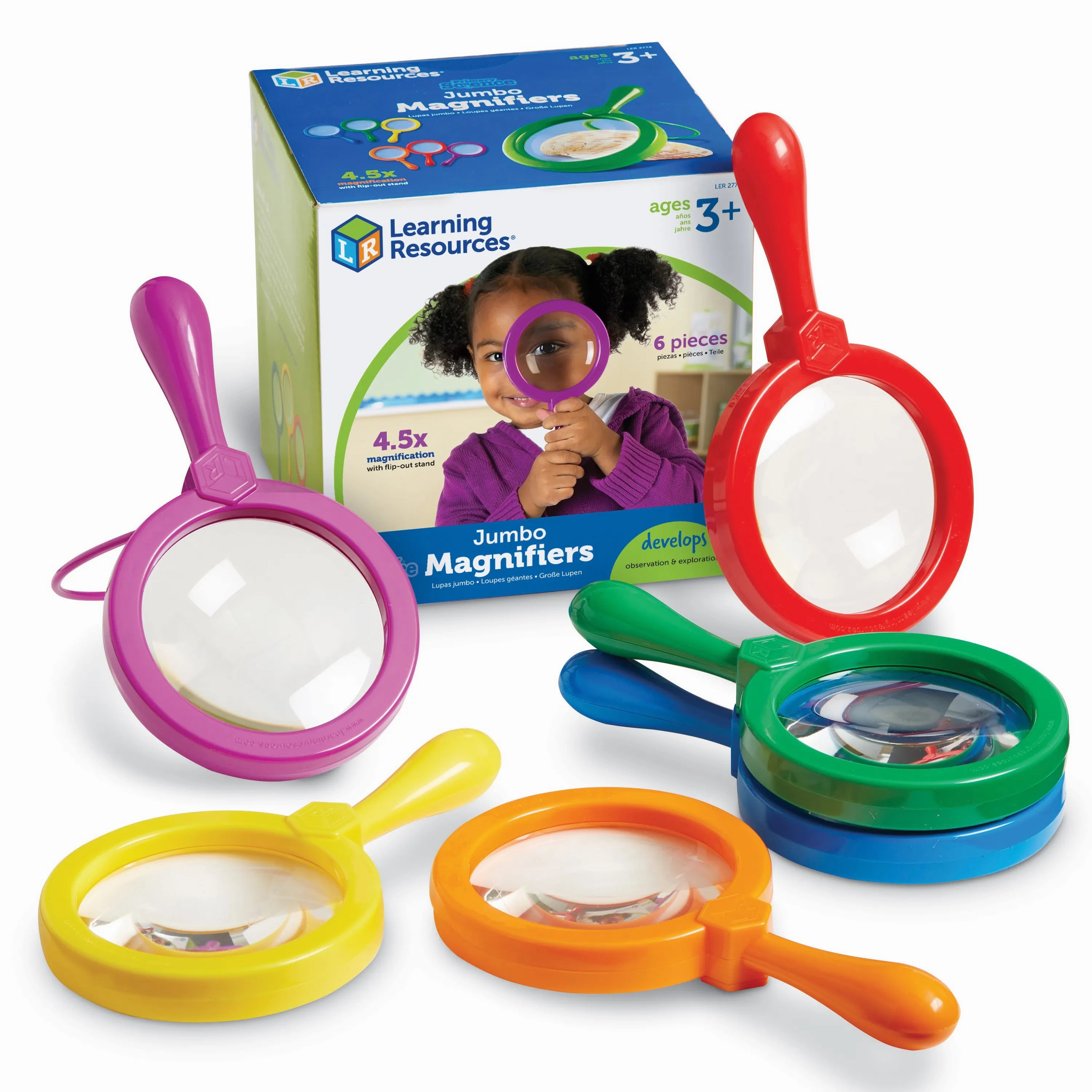 Wicked Party Learning Resources Primary Science Jumbo Magnifiers, Set of 6
