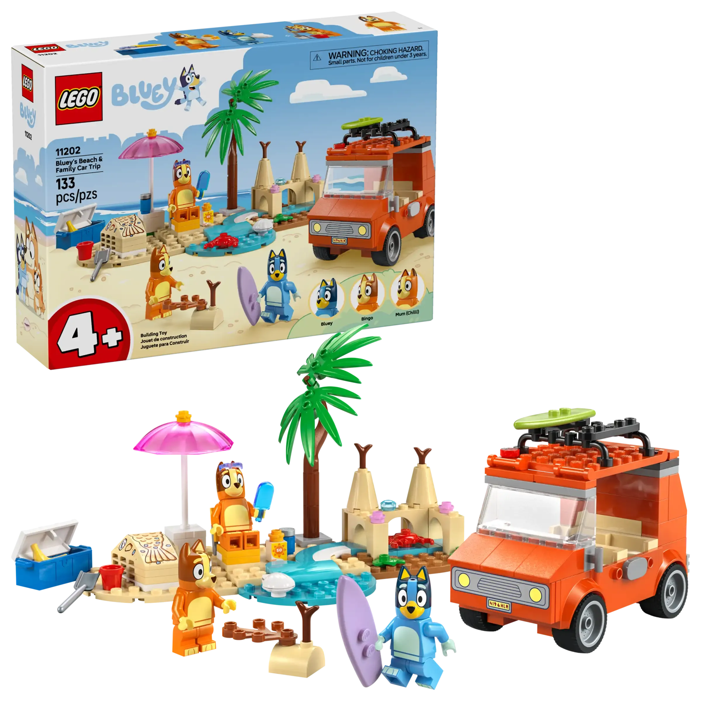 Lego 11202 - Bluey Bluey's Beach & Family Car Trip Haunted Designs Fantastic Accessories
