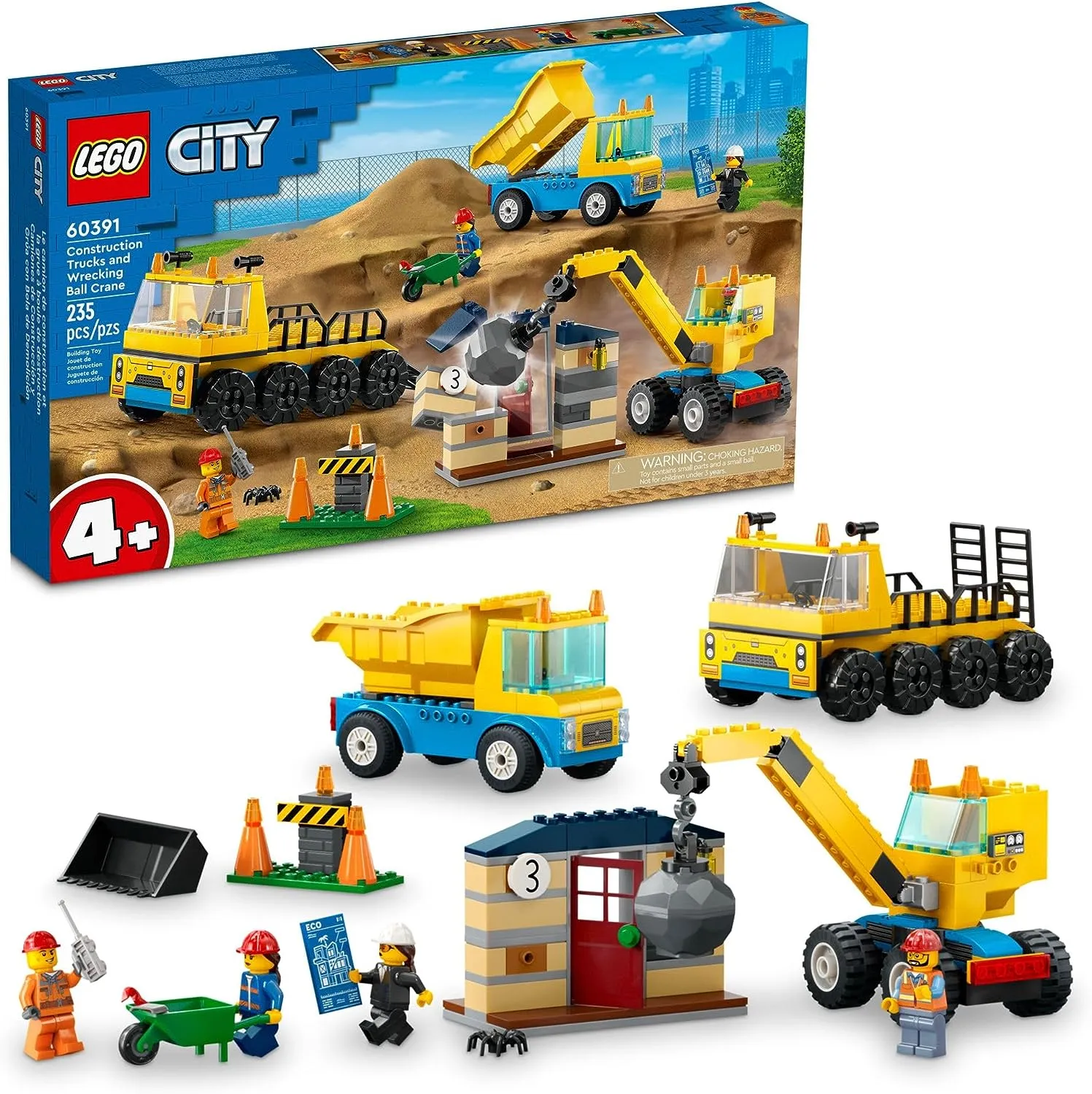 Bathroom Accent Lego 60391 - City Construction Trucks and Wrecking Ball Crane