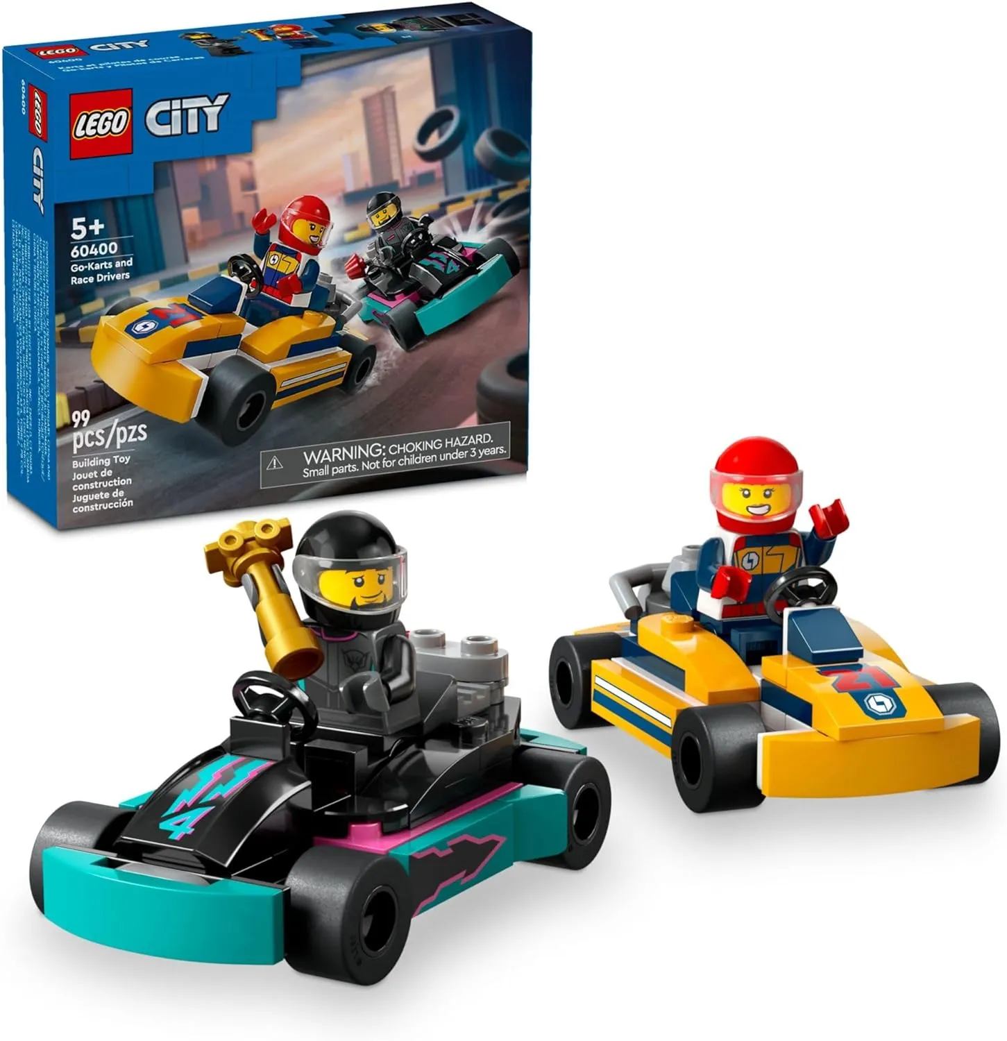 Lego 60400- City Go-Karts and Race Drivers Enchanting Masks Playful Props