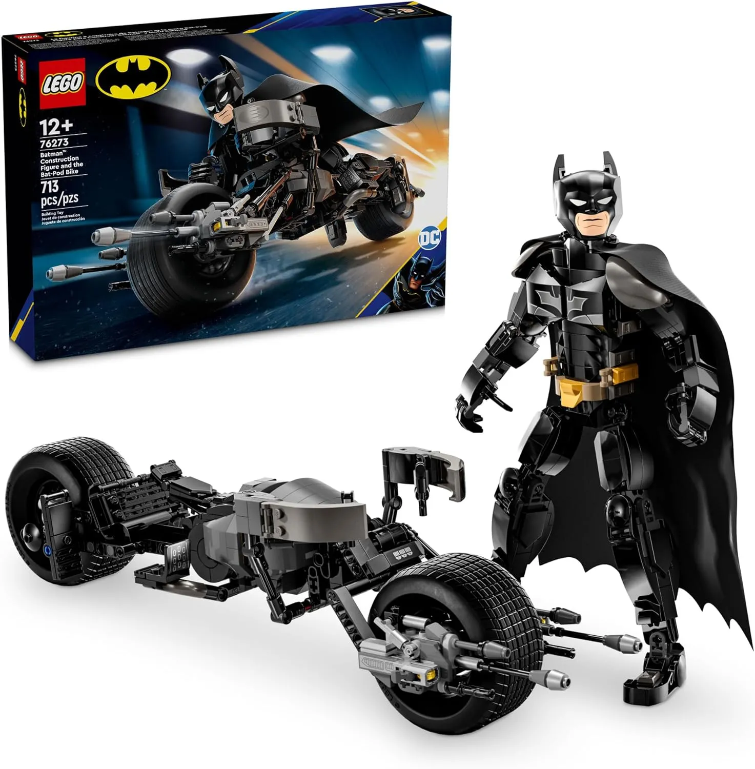 Fantastic Accessories Lego 76273 - DC Batman Construction Figure and the Bat-Pod Bike