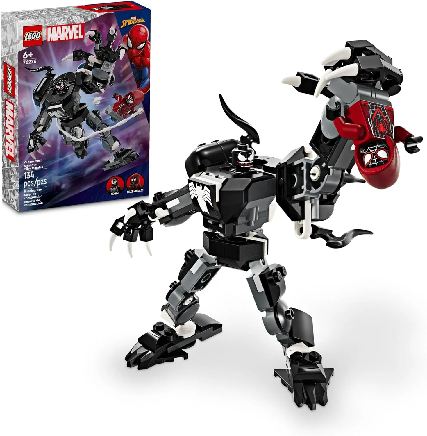 Lego 76276 - Marvel Venom Mech Armor vs. Miles Morales Cryptid Model