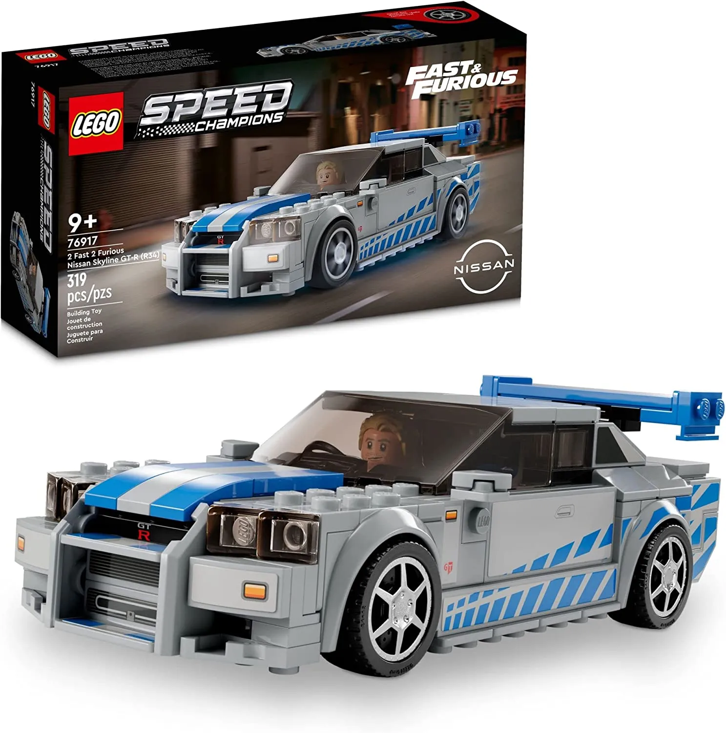 Fantasy Statue Lego 76917 - Speed 2 Fast 2 Furious Nissan Skyline GT-R (R34)