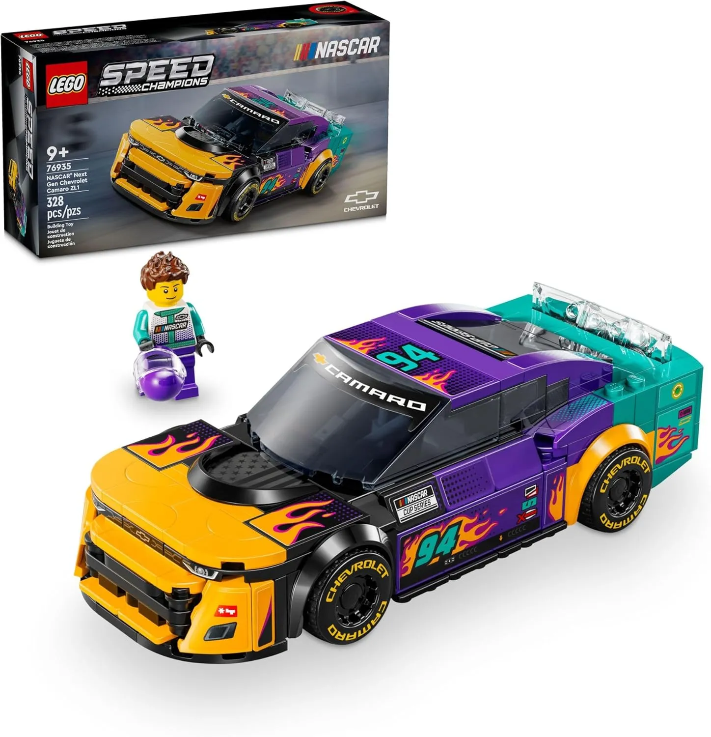 Lego 76935 - Speed NASCAR Next Gen Chevrolet Camaro ZL1 Mysterious Figures Playful Designs