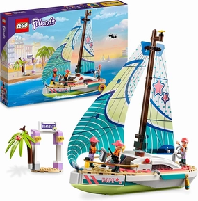 LEGO 41716 Friends Stephanie's Sailing Adventure Boat Toy Set Ocean Animal Gaming Statue