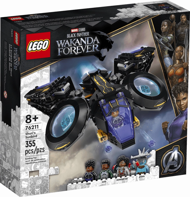 Narrative Display Collectors Toy LEGO 76211 Marvel Shuri's Sunbird Black Panther Wakanda Forever