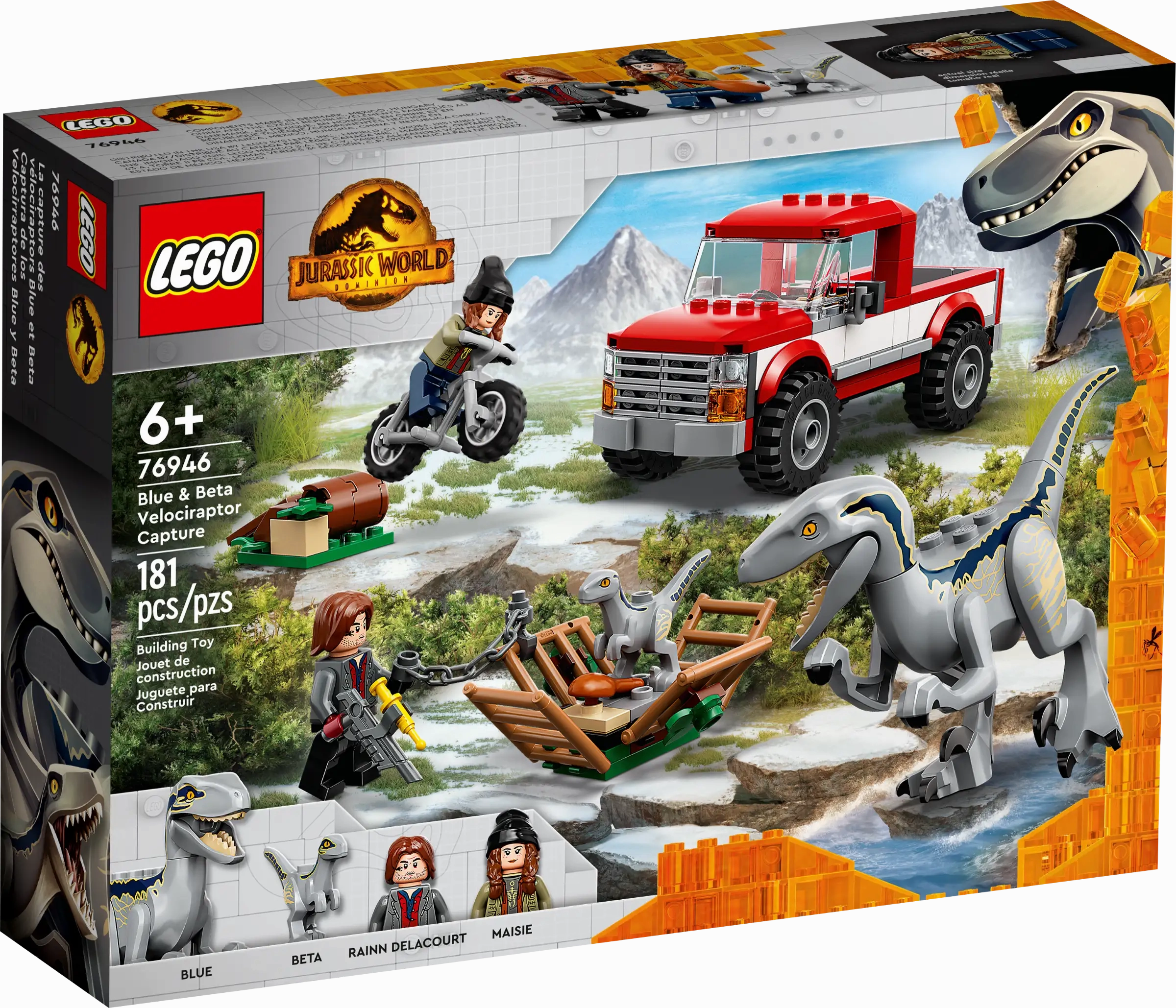 Staff Pick Vintage Hero LEGO 76946 JURASSIC WORLD Blue & Beta Velociraptor Capture