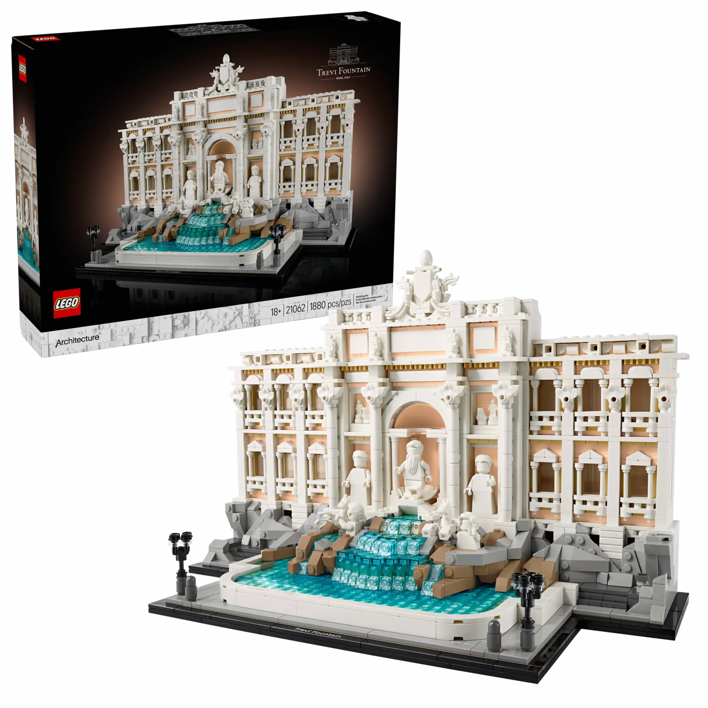 LEGO ARCHITECTURE 21062 Trevi Fountain for Adults Anime Hero
