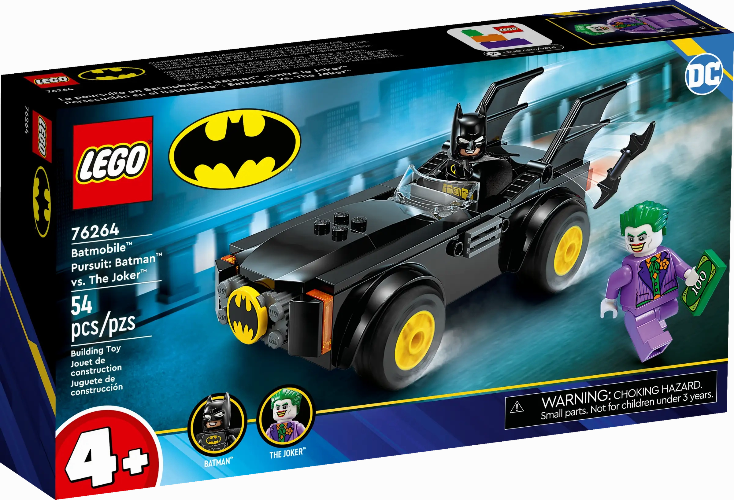 LEGO BATMAN 76264 Batmobile? Pursuit: Batman? vs. The Joker? Science Model Character Toy