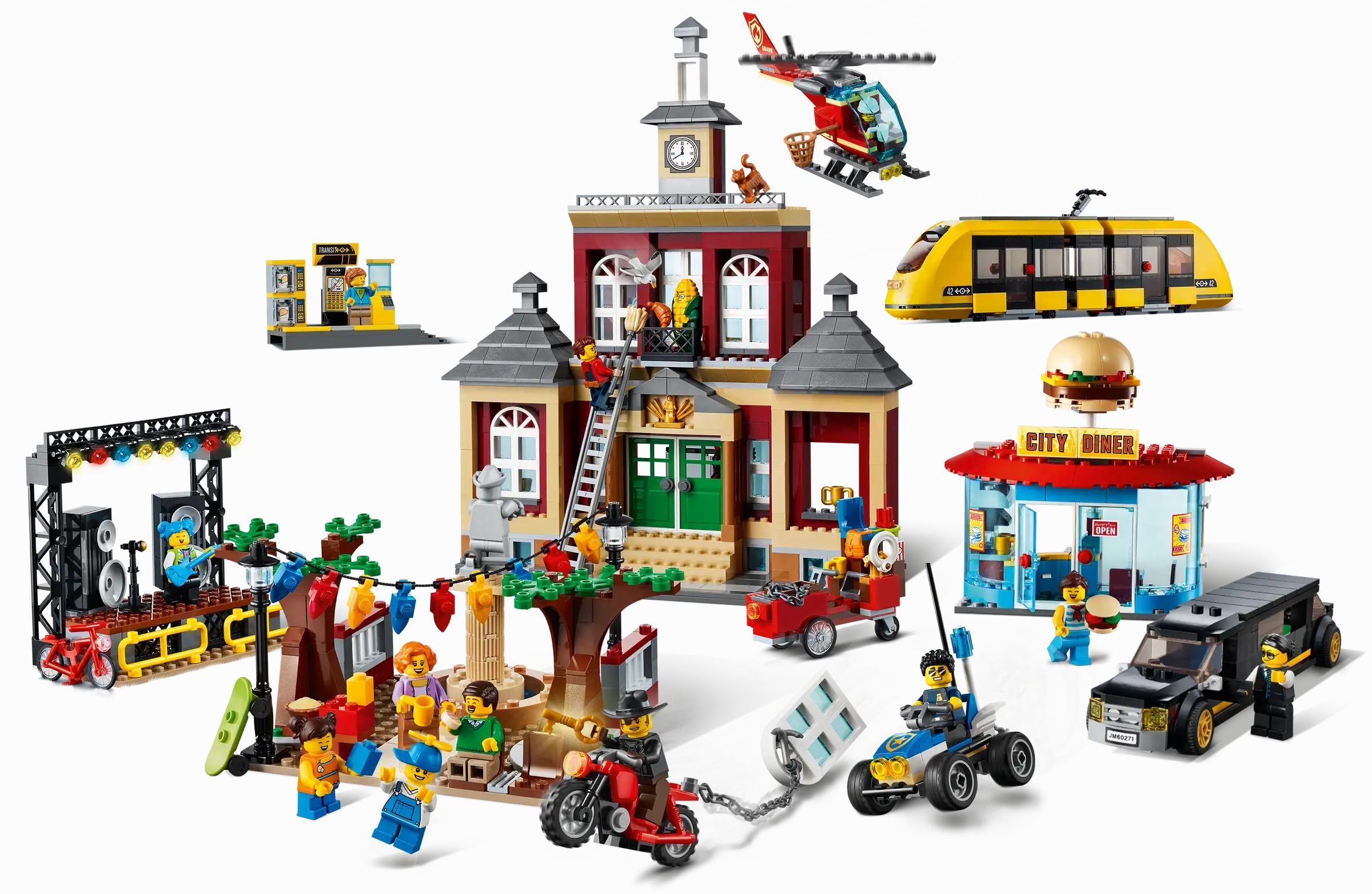 LEGO CITY 60271 Main Square Polymer Clay Landmark Replica