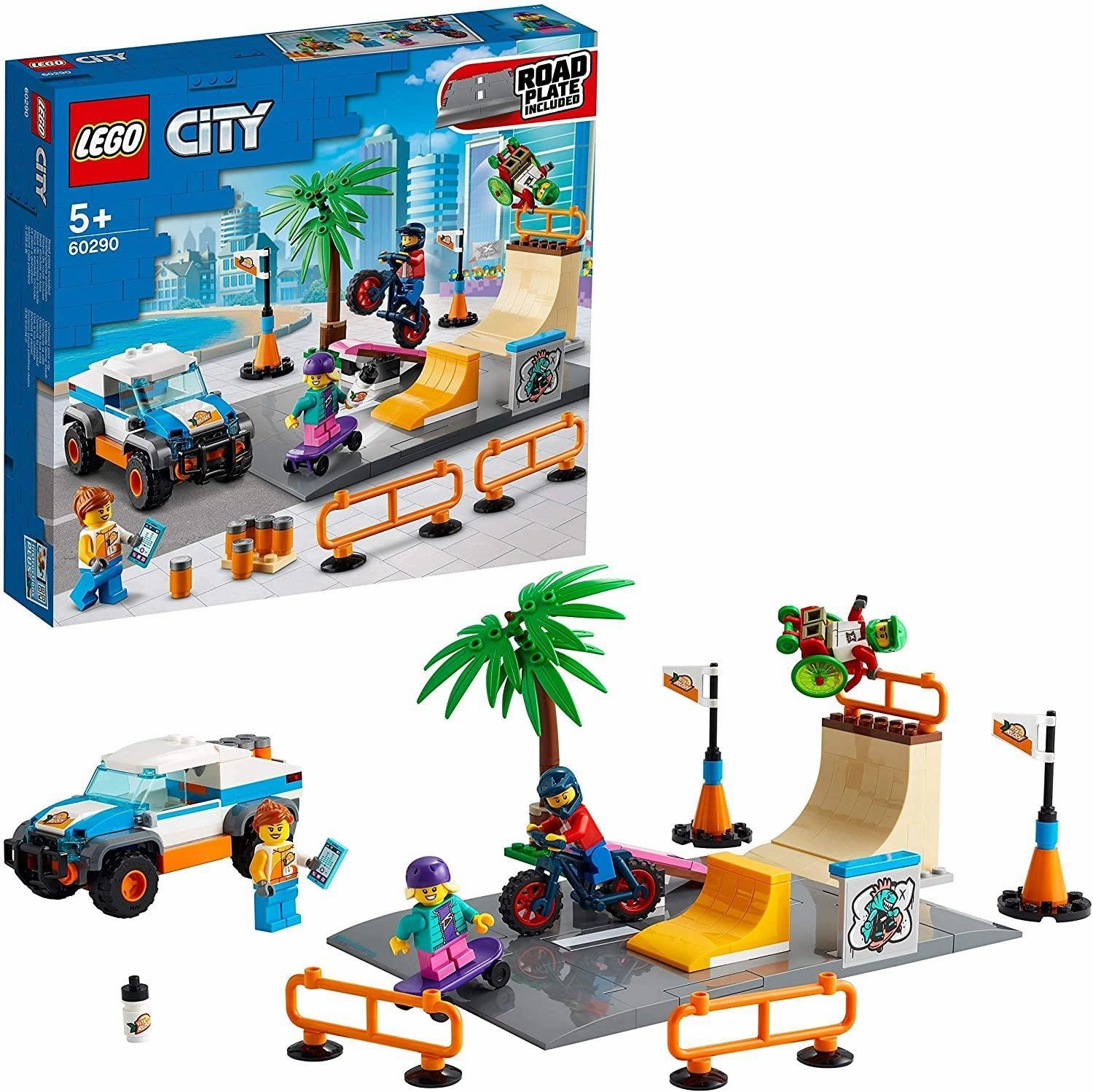 Modern Art Animation Series LEGO CITY 60290 Community Skate Park Building Set