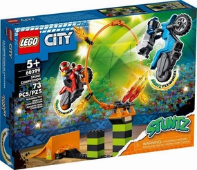 LEGO CITY 60299 Stunt Stunt Competition Set With Motorbikes Monochrome Design