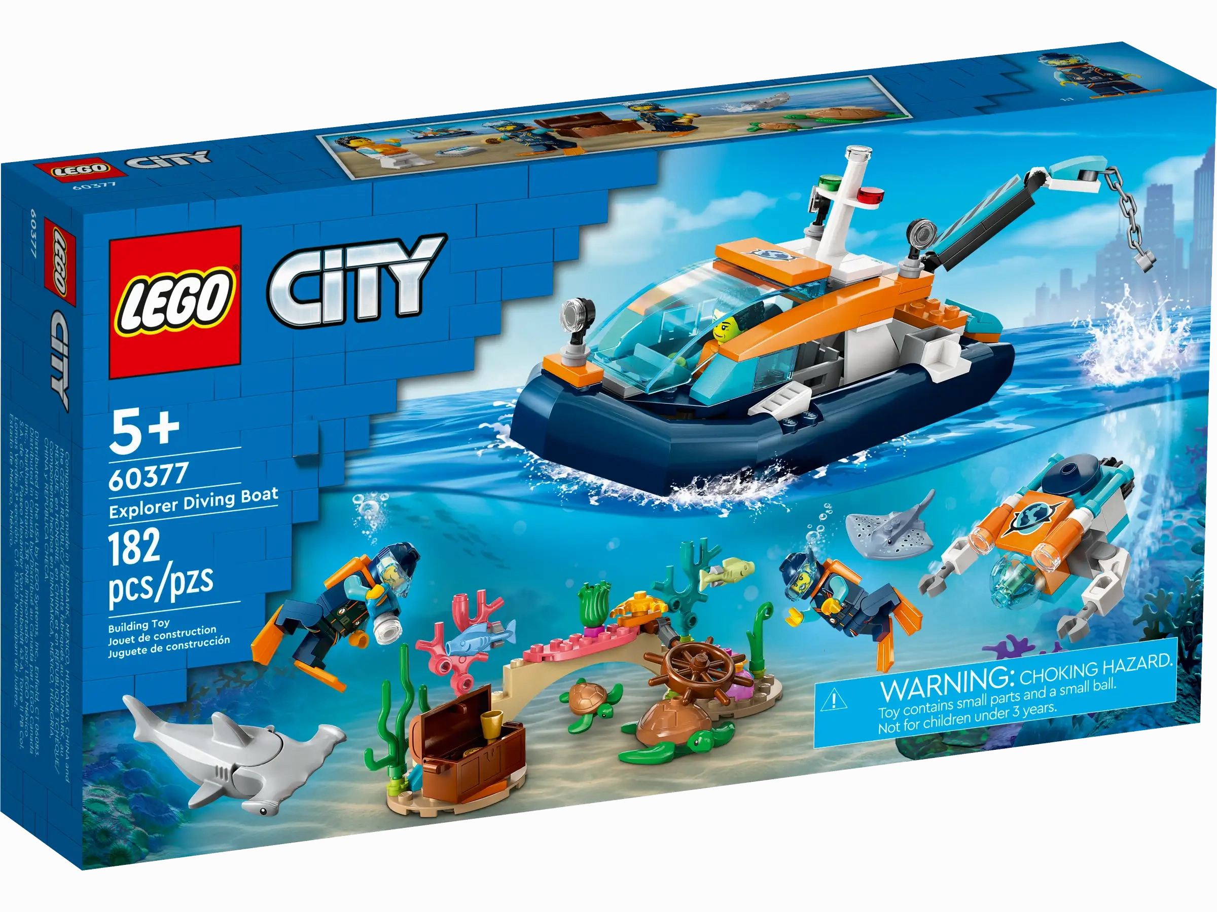 LEGO CITY 60377 Explorer Diving Boat Personal Treasure