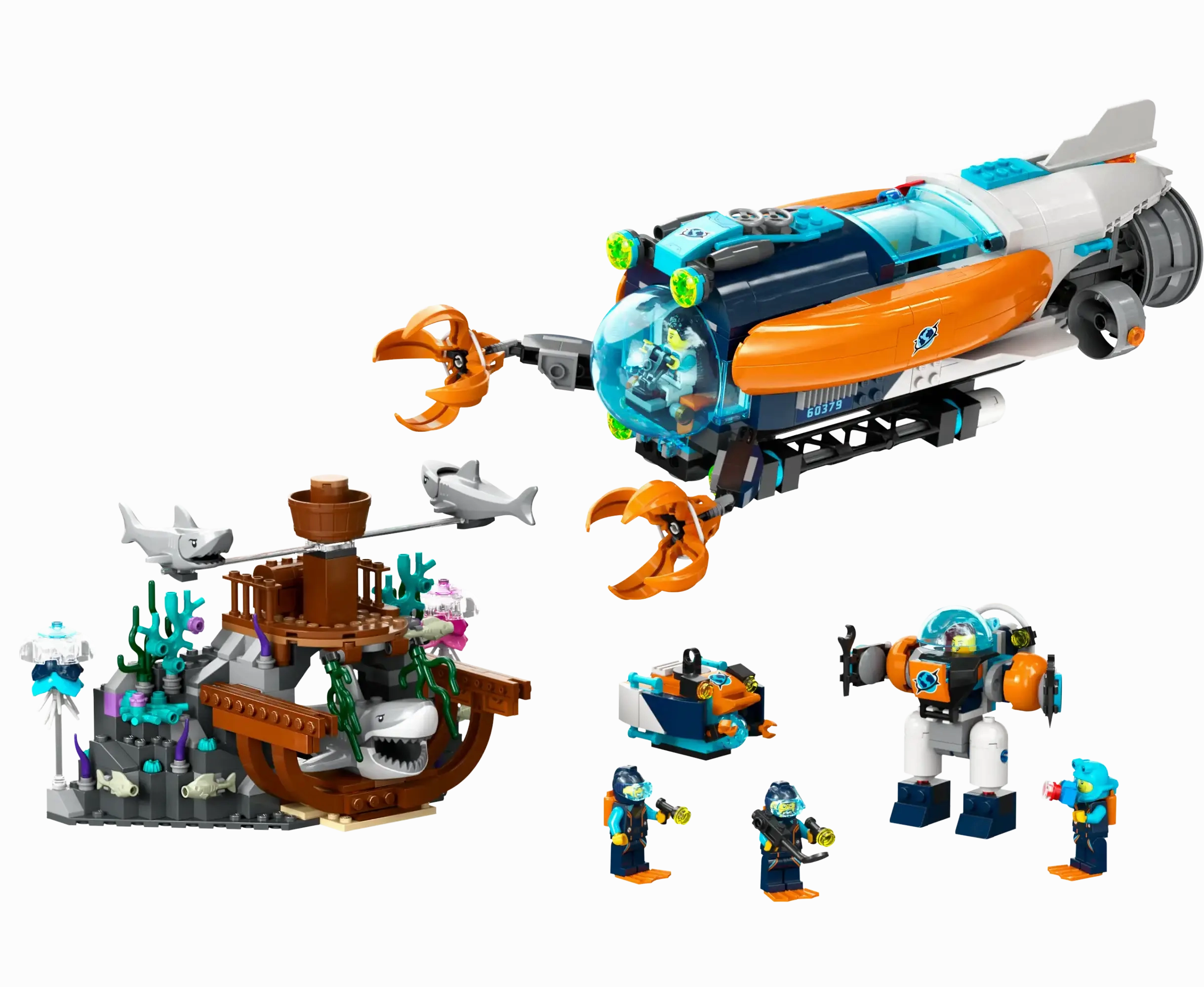 LEGO CITY 60379 Deep-Sea Explorer Submarine Chase Variant Licensed Product