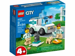 LEGO CITY 60382 Vet Van Rescue Unicorn Model Silicone Model