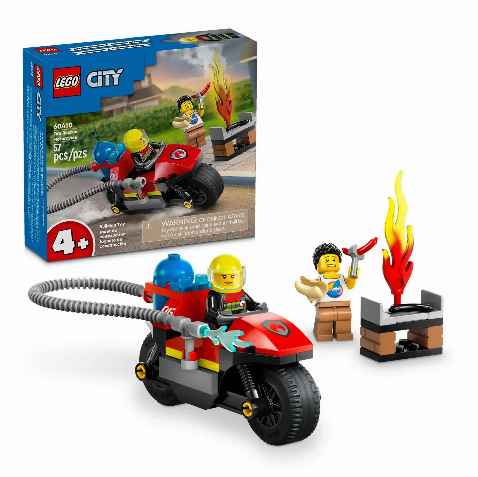 Collectible Figure LEGO CITY 60410 Fire Rescue Motorcycle