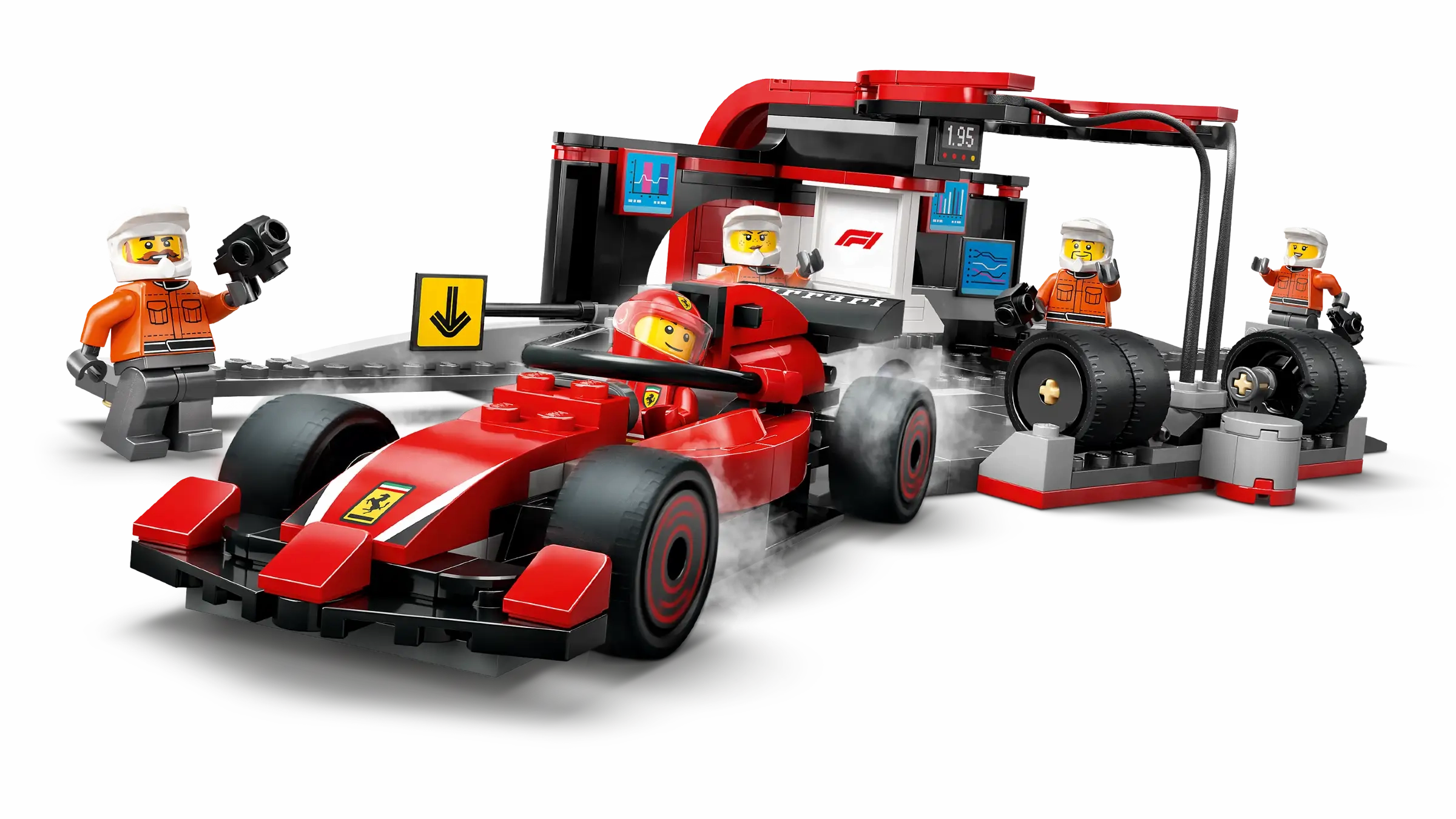 Fantasy Figure LEGO CITY 60443 F1? Pit Stop & Pit Crew with Ferrari Car