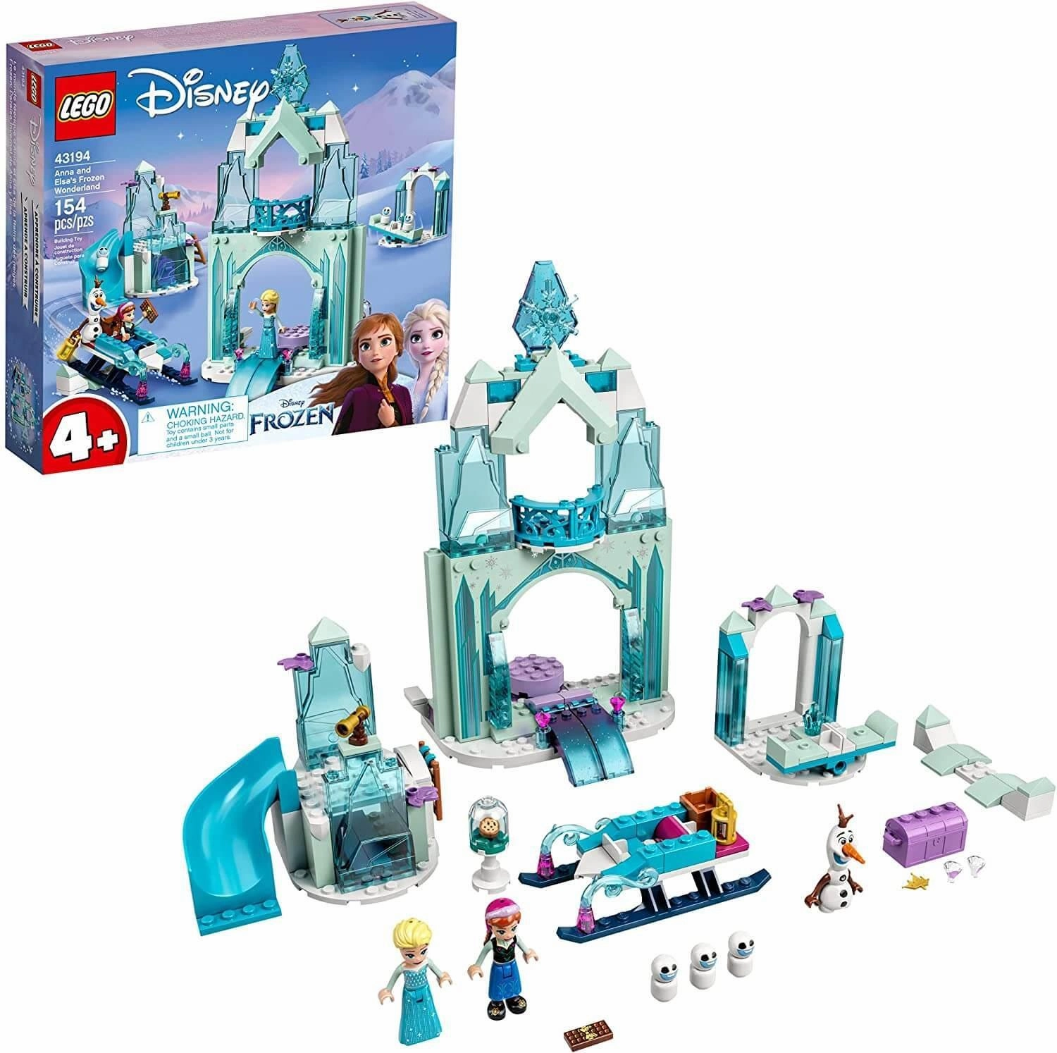 LEGO DISNEY 43194 Disney Anna and Elsa??s Frozen Wonderland Building Kit Themed Exhibit Exhibition Ready