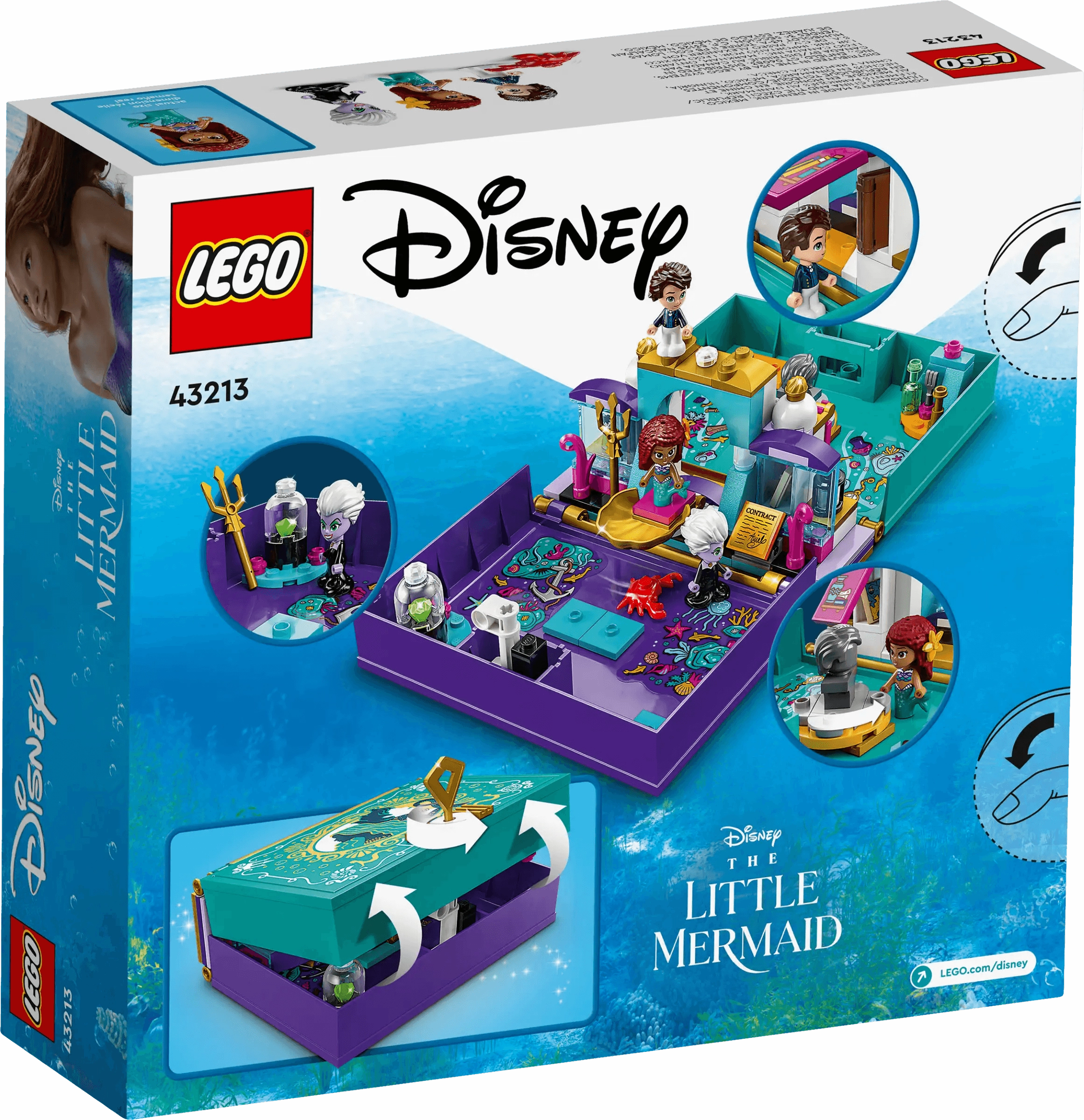 LEGO DISNEY 43213 Disney The Little Mermaid StoryBook Desktop Replica Robot Replica