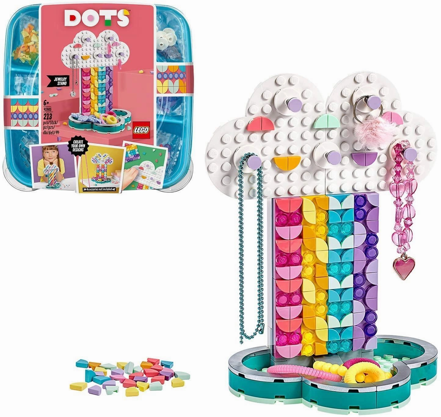 LEGO DOTS 41905 Rainbow Jewellery Stand Emotional Connection Wedding Topper