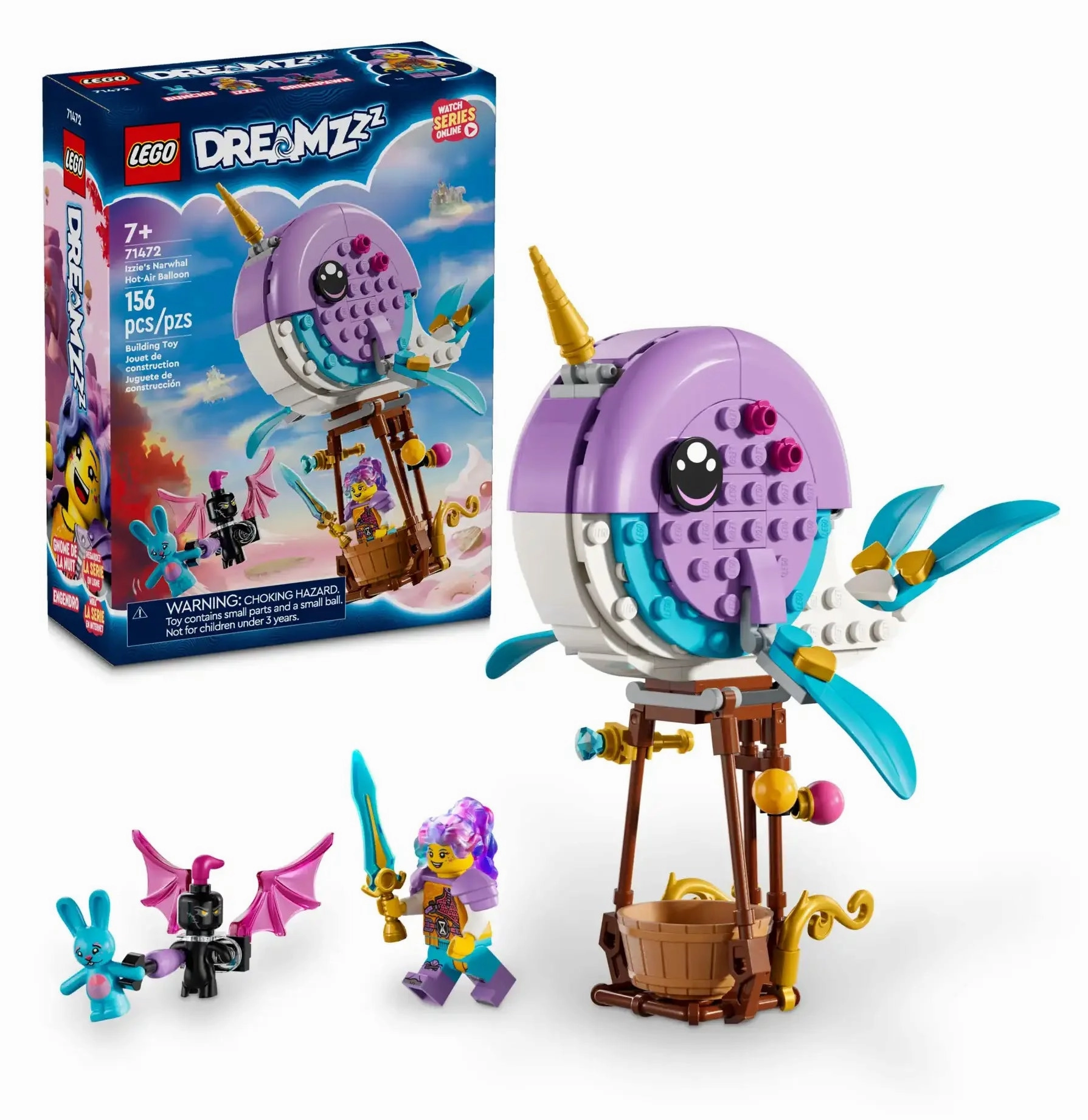 Holiday Ornament LEGO DREAMZZZ 71472 Izzie's Narwhal Hot-Air Balloon