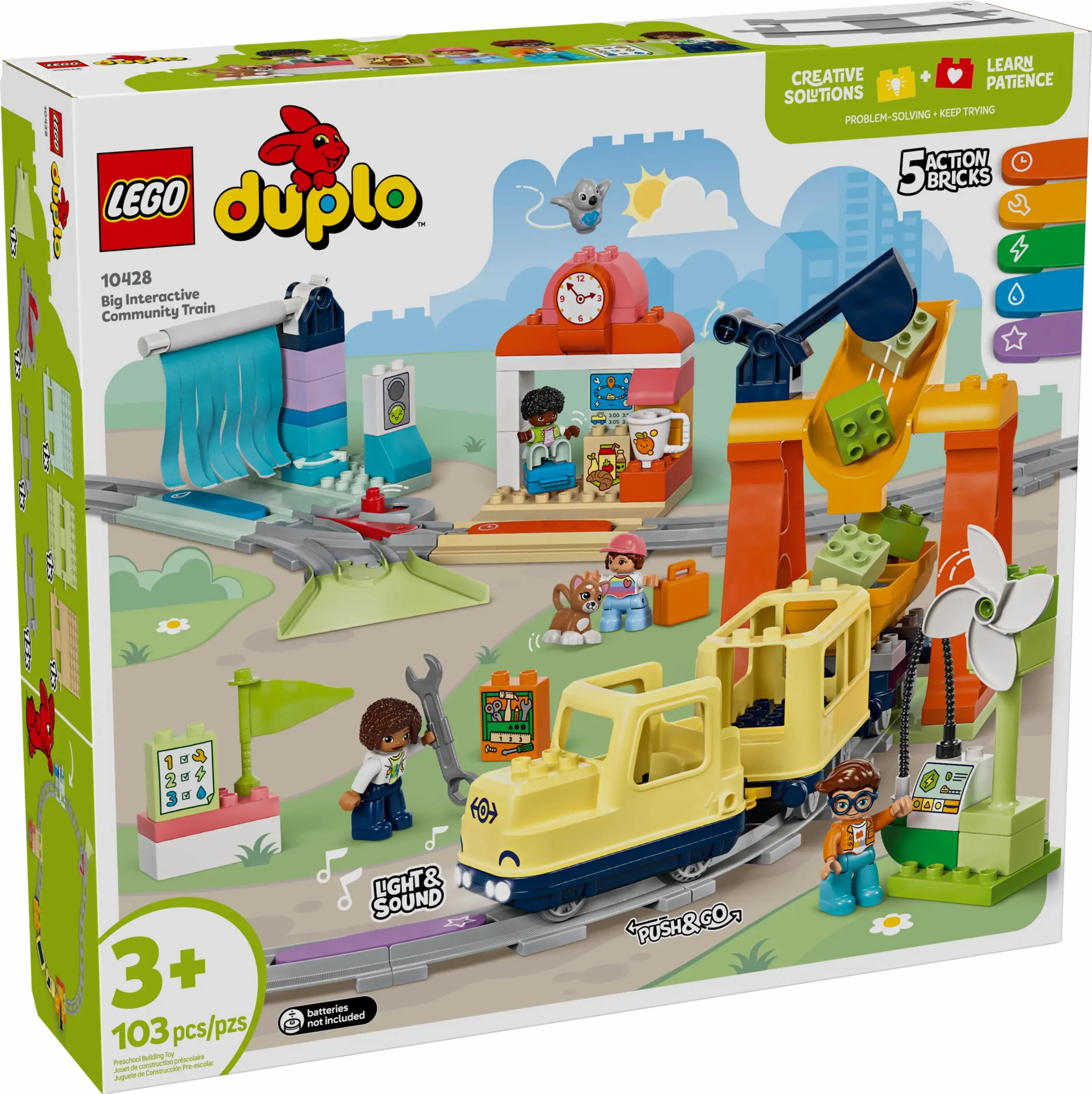 LEGO DUPLO 10428 Big Interactive Community Train Silver Coated