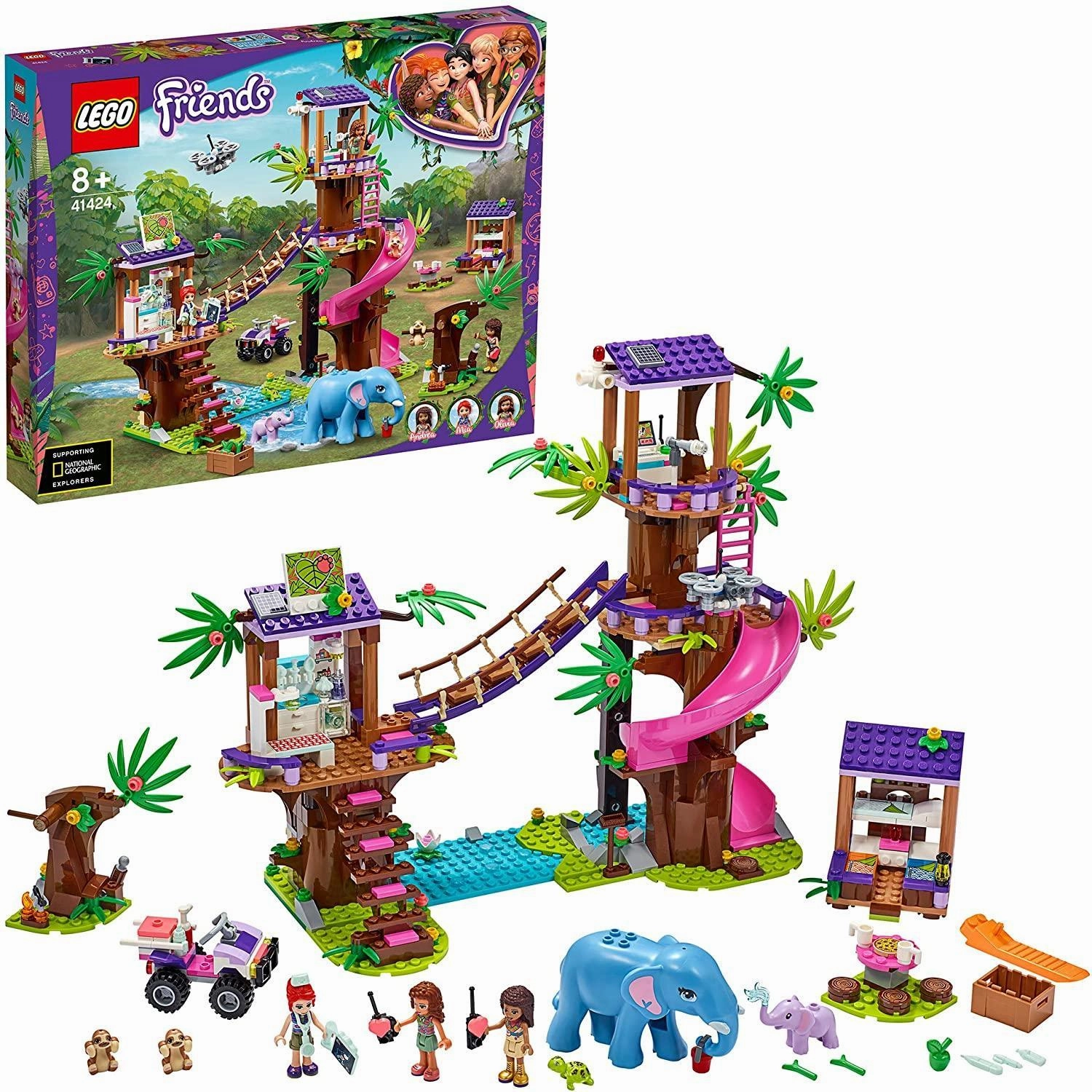 LEGO FRIENDS 41424 Jungle Rescue Base Set Robot Toy