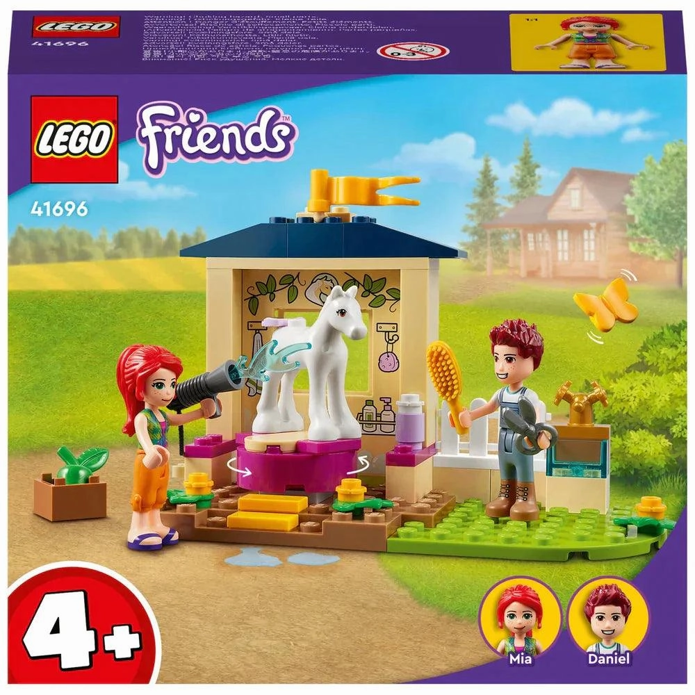 Customizable Toy Preservation Tool LEGO FRIENDS 41696 Pony-Washing Stable Horse Toy Set
