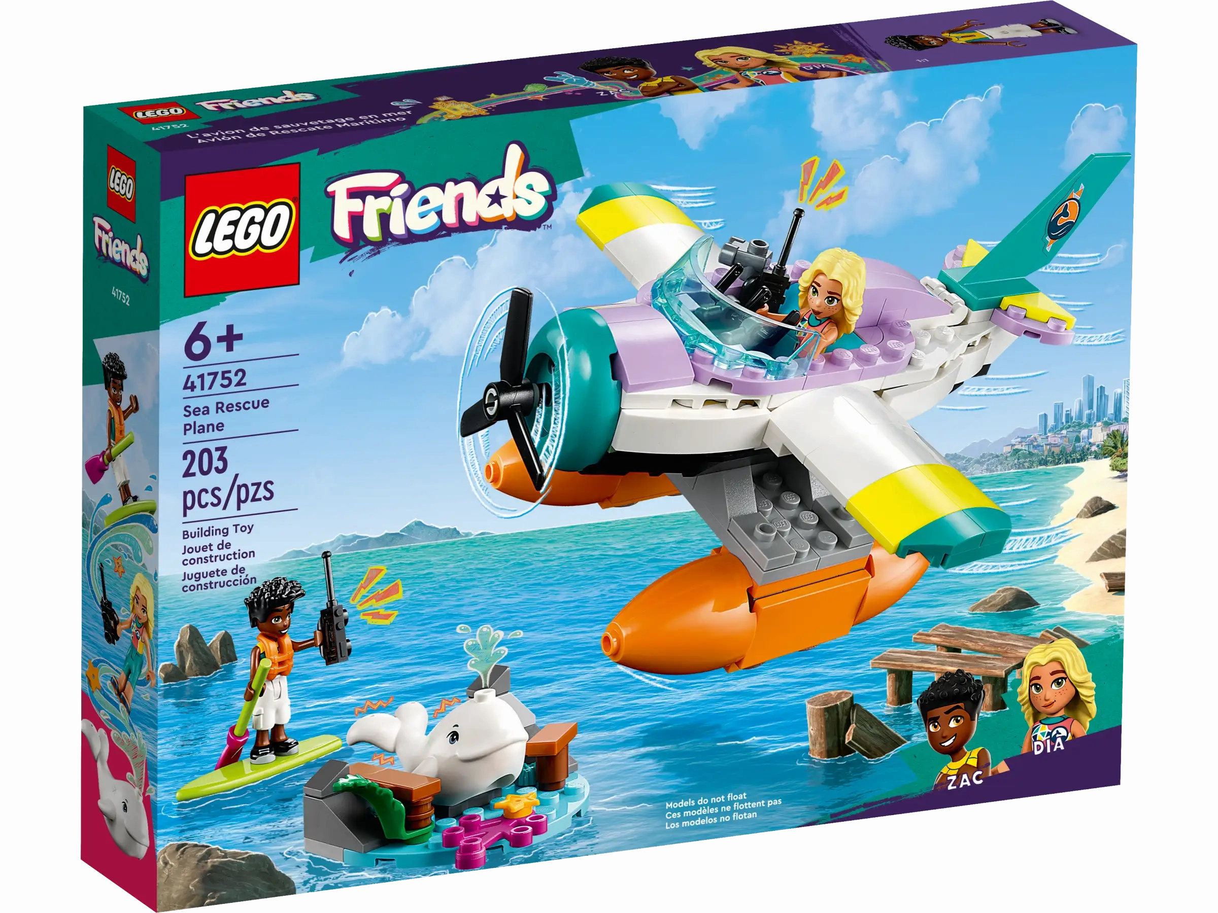 LEGO FRIENDS 41752 Sea Rescue Plane Learning Tool