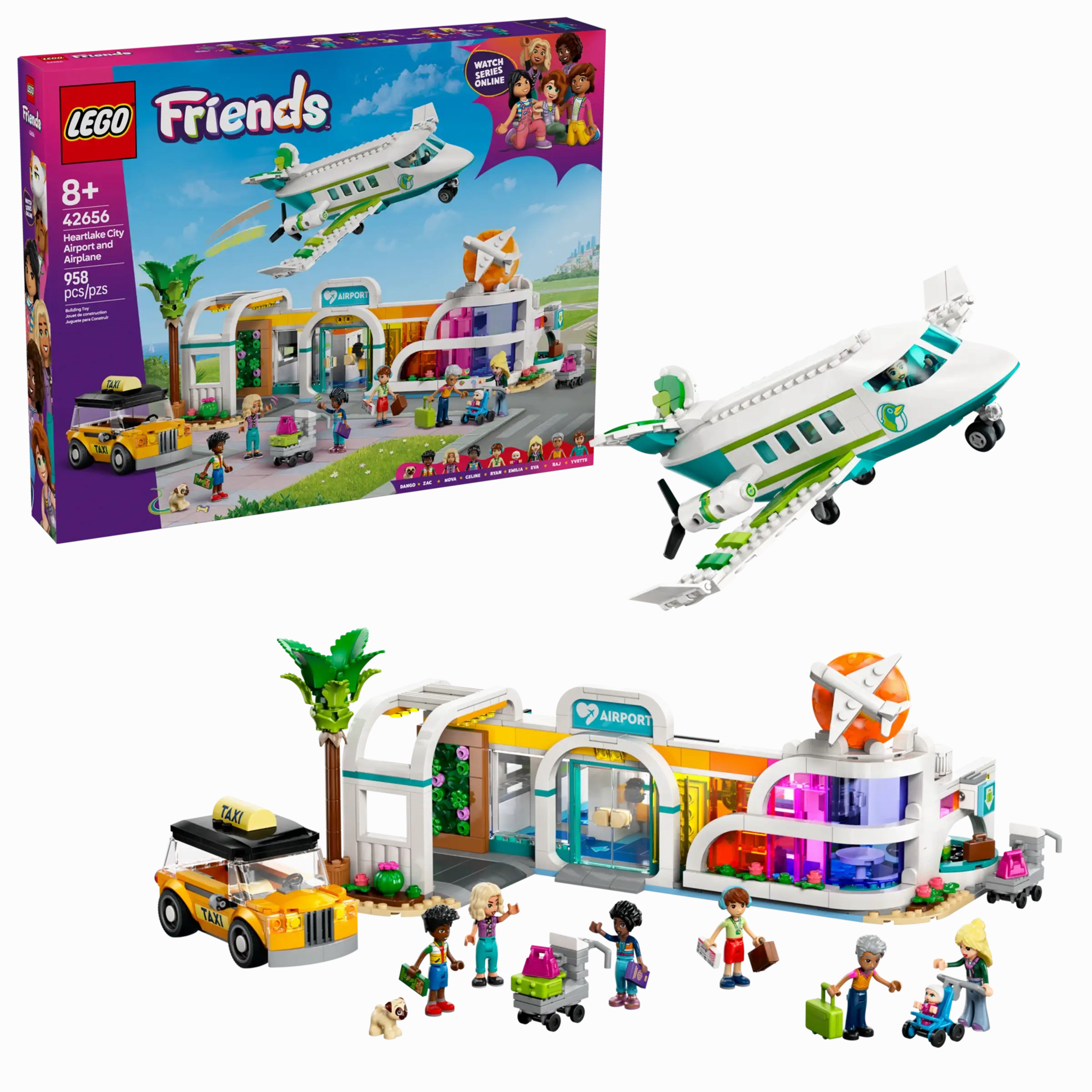LEGO FRIENDS 42656 Heartlake City Airport and Airplane Universal Appeal Light Up Feature