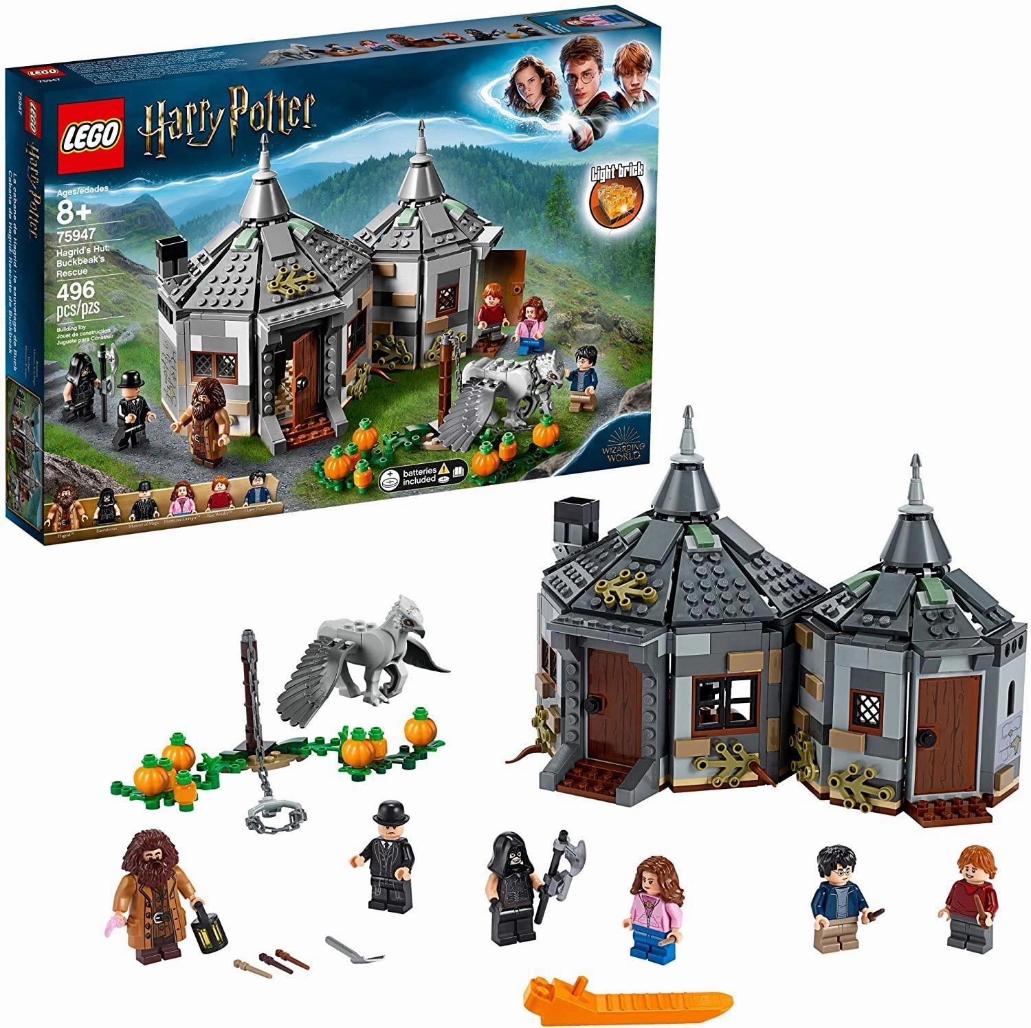 LEGO HARRY POTTER 75947 Hagrid??s Hut Hippogriff Rescue Set Cat Figurine Themed Decor