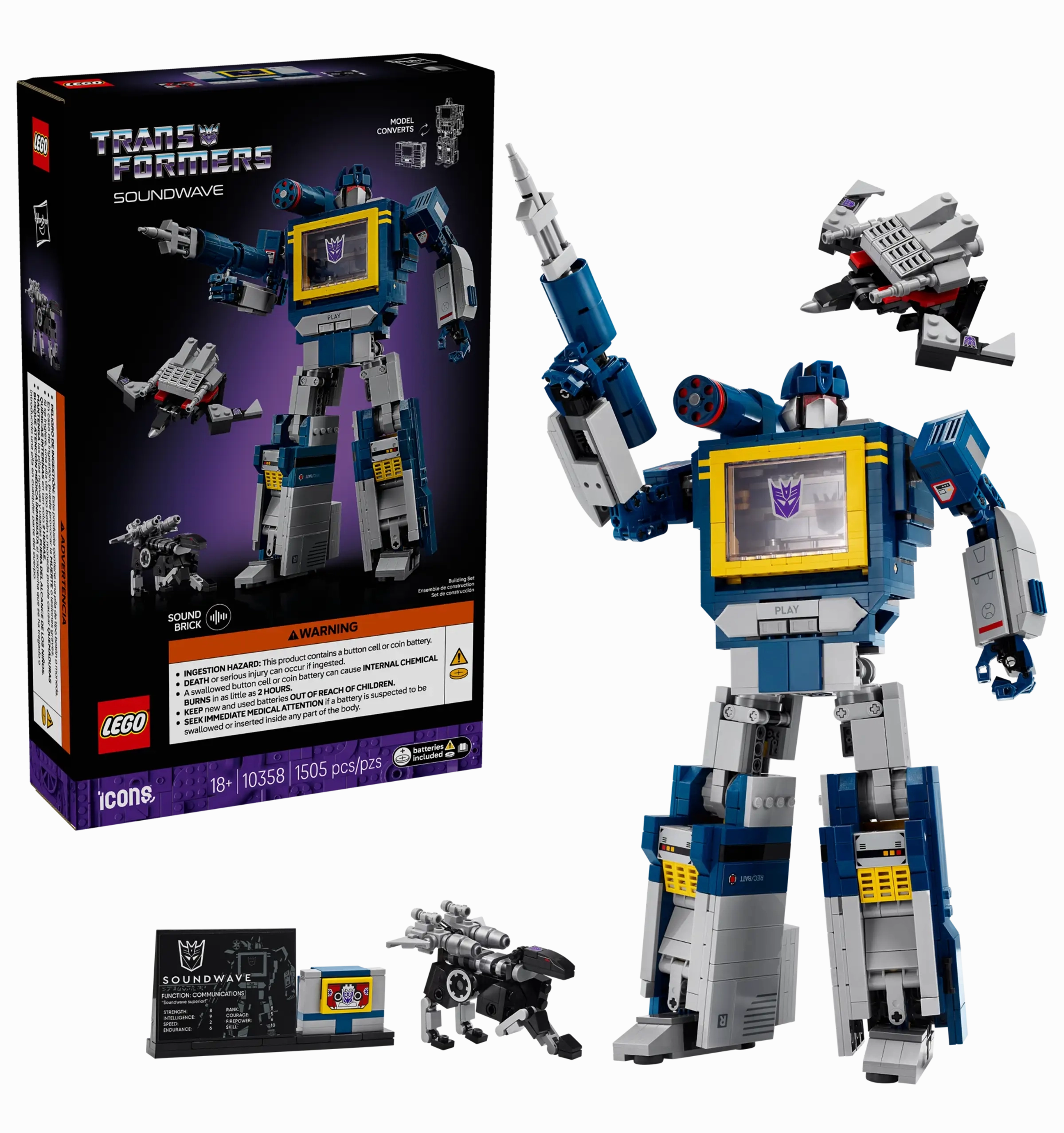 LEGO ICONS 10358 Transformers: Soundwave Mindfulness practice Non toxic