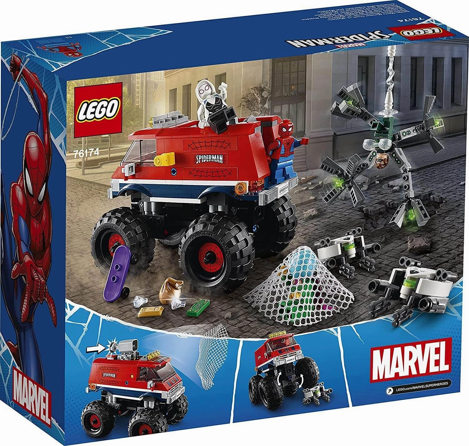 LEGO MARVEL 76174 Super Heroes Marvel Spider-Man's Monster Truck vs. Mysterio Medieval Knight Brand Collaboration
