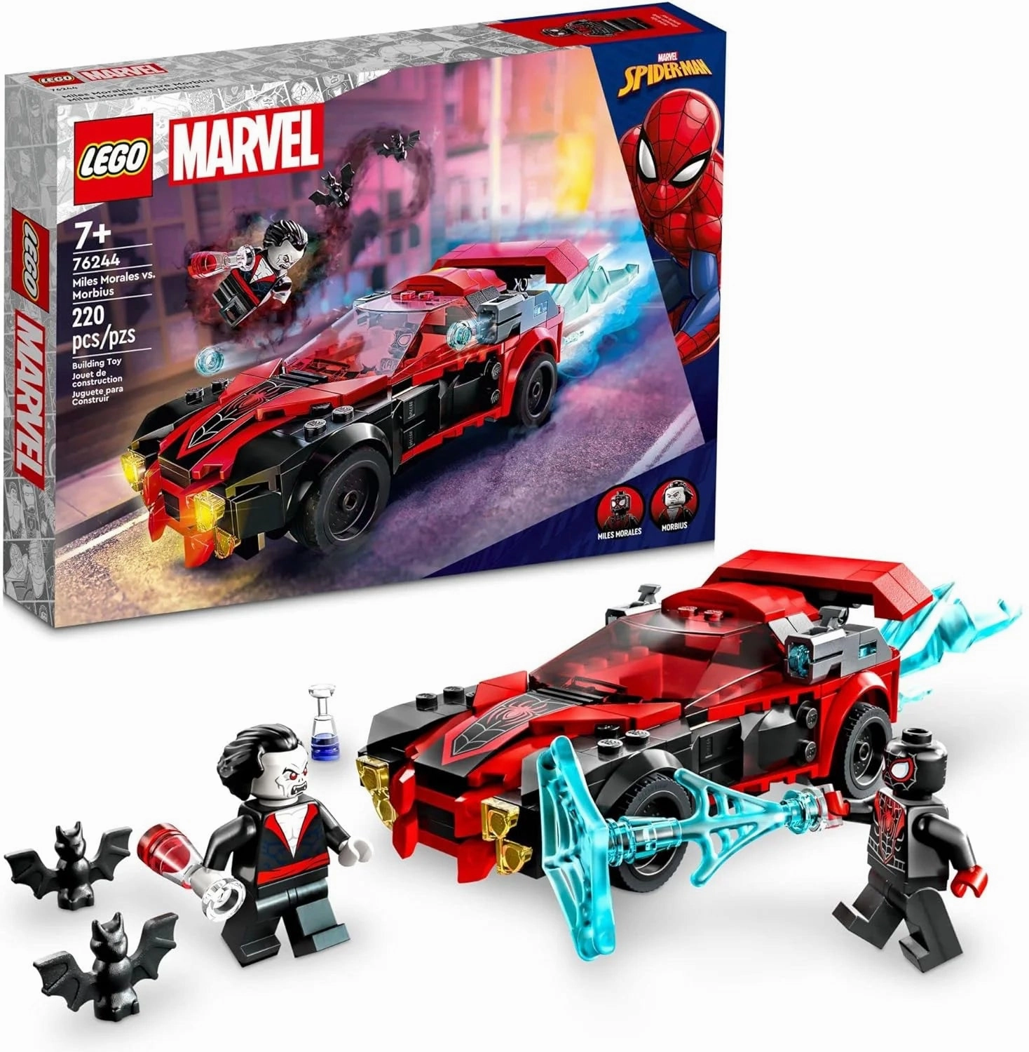 LEGO MARVEL 76244 Miles Morales vs Morbius Sports Memorabilia multicultural