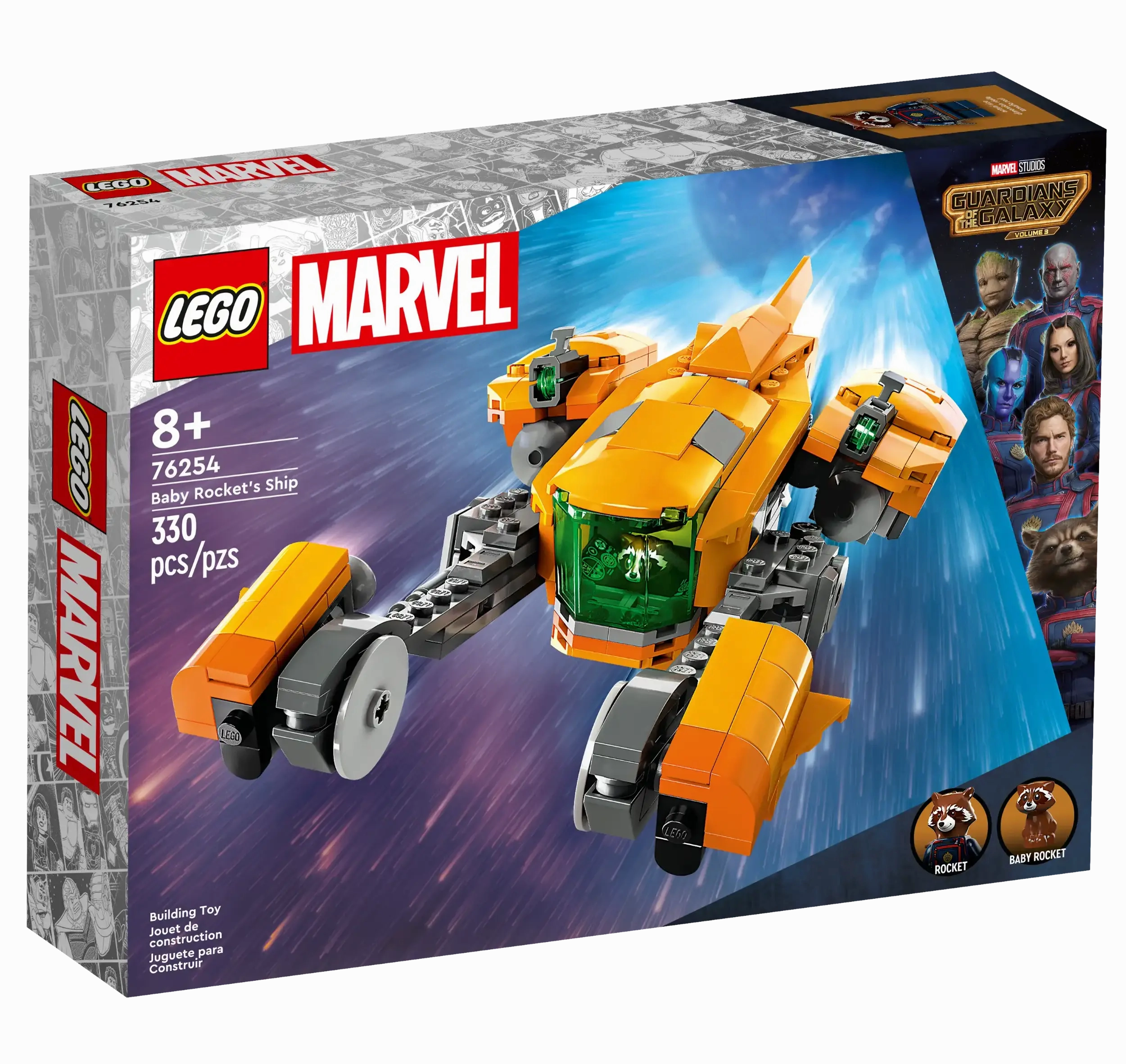 LEGO MARVEL 76254 Baby Rocket's Ship Famous Scientist